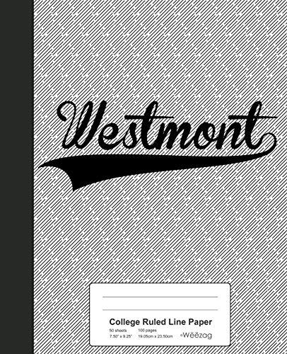 WESTMONT College Ruled Notebook - 100 Sheets Lined Paper Journal for Students, Note Taking & School Work | Spiral Bound Writing Pad for College, Office & Home Use