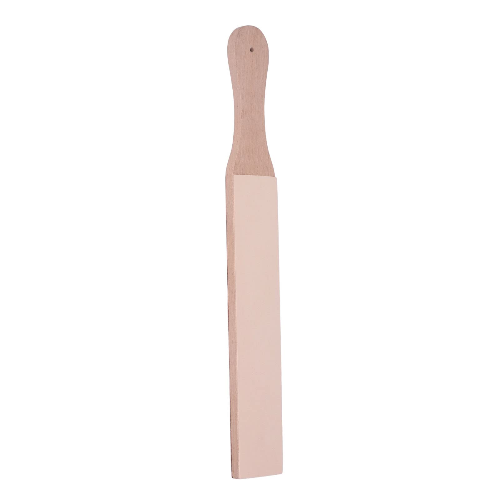 Premium Leather Strop for Knives - Beech Wood Knife Sharpening Strop - Compact & Portable for Pocket Knives & Flat Blades - Perfect for Home, Camping & Outdoor Use