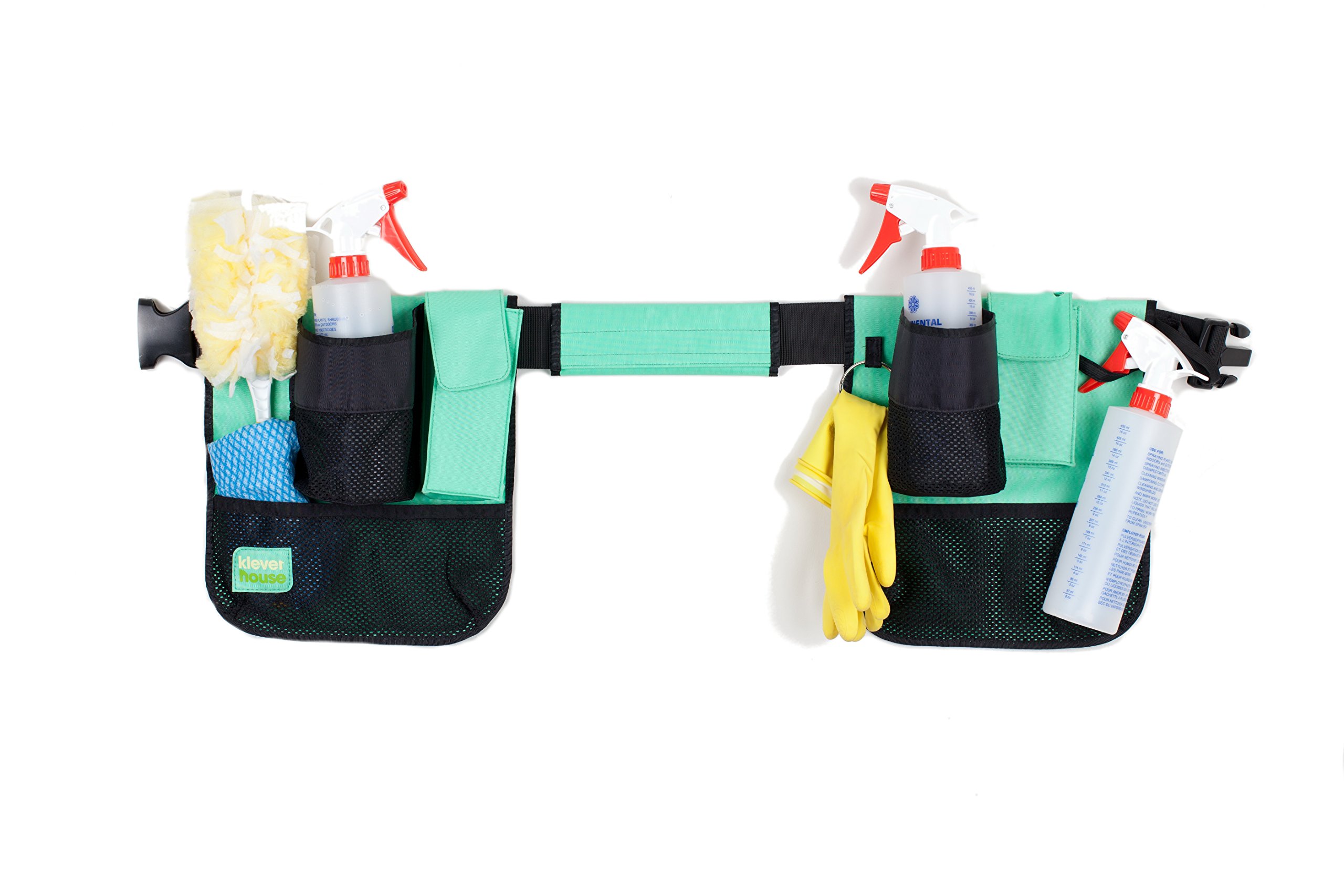 Klever House Cleaning Tool Belt - Durable & Adjustable Waist Apron for Cleaning Professionals | Perfect for Housekeepers, Janitors & Home Cleaning