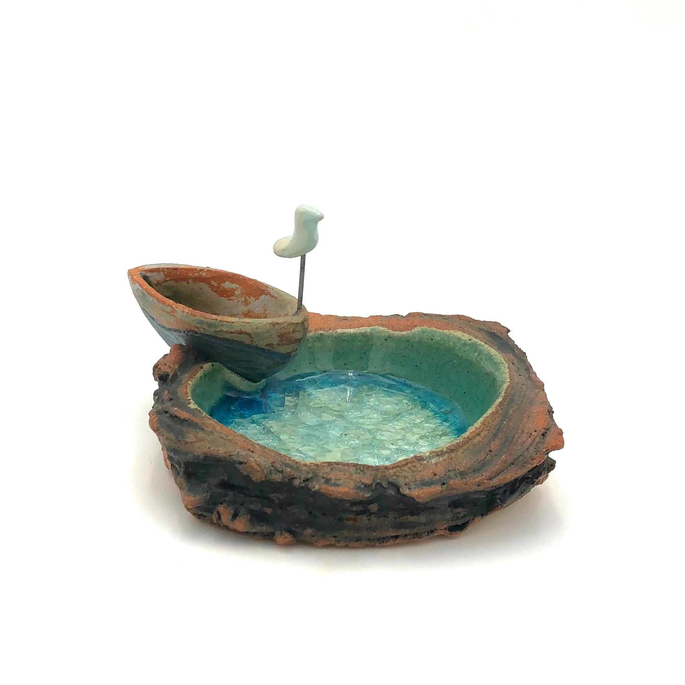 Cathy Broski Ceramic Ponds - Handcrafted Garden Decor with Assorted Designs for Outdoor Landscaping & Home Decoration