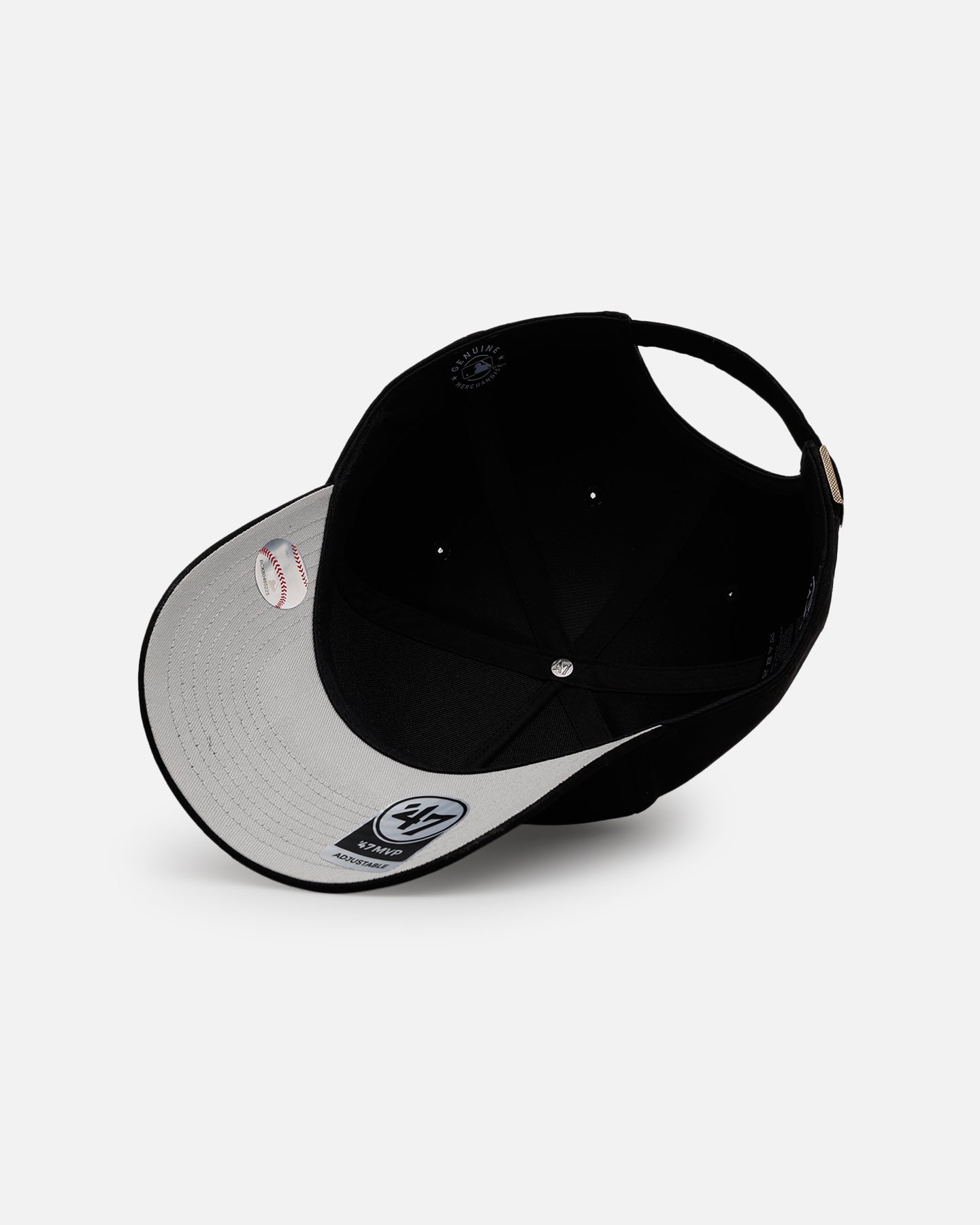New York Mets 'Ultrasuede' 47 MVP Strapback Hat - Black/White Adjustable Baseball Cap for Men & Women - Perfect for Games, Tailgating & Everyday Wear
