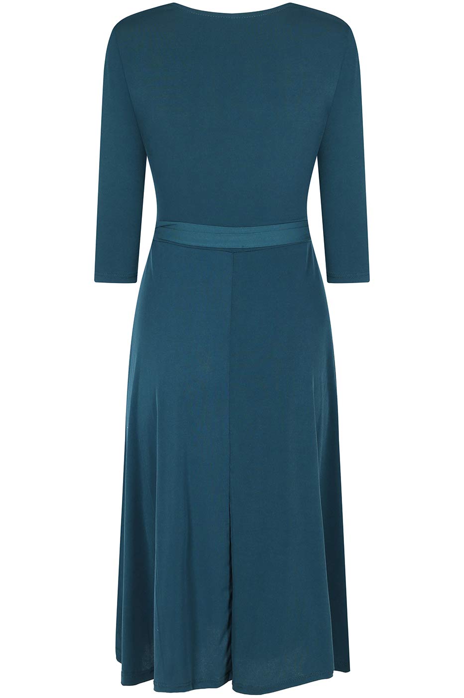 Women's 3/4 Sleeve V-Neck Midi Dress for Wedding, Bridal Shower, Party - Knee Length Casual Summer Spring Dress for Women - Perfect for Garden Parties, Beach Weddings & Cocktail Events