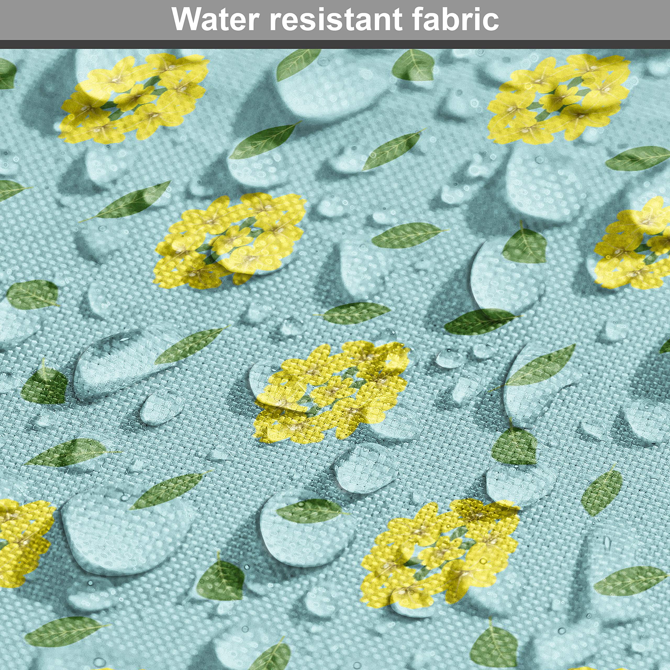 Ambesonne Spring Fabric - Minimal Leaves Floral Print for Upholstery, Home Decor - 10 Yards