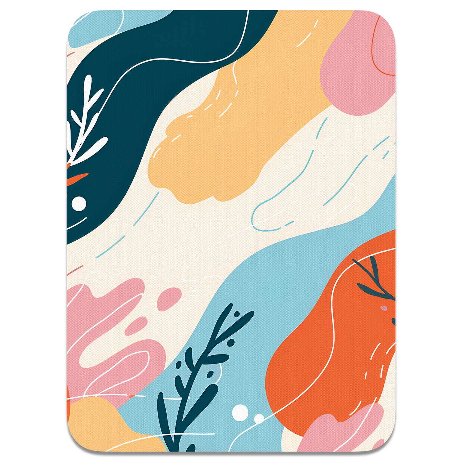 6x8 Inch Small Mouse Pad - Thick Rubber Waterproof Non-Slip Mini Mouse Mat for Wireless Mouse & Laptop - Cute Abstract Design for Home Office & Gaming - Perfect for Women & Men (Black)