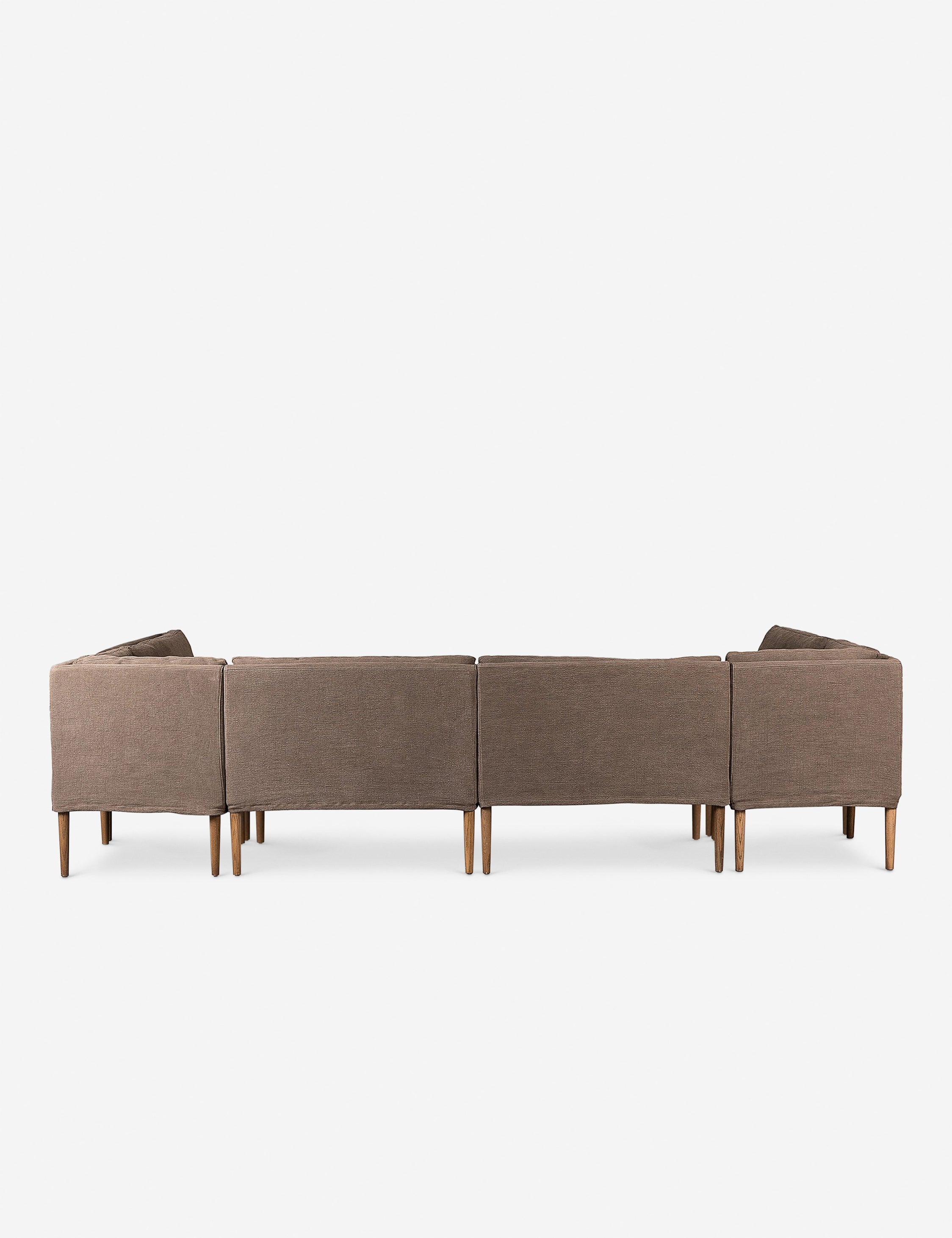 Aurelia U-Shaped Dining Banquette by Amber Lewis x Four Hands - Modern Upholstered Booth Seating for Kitchen, Dining Room & Breakfast Nook