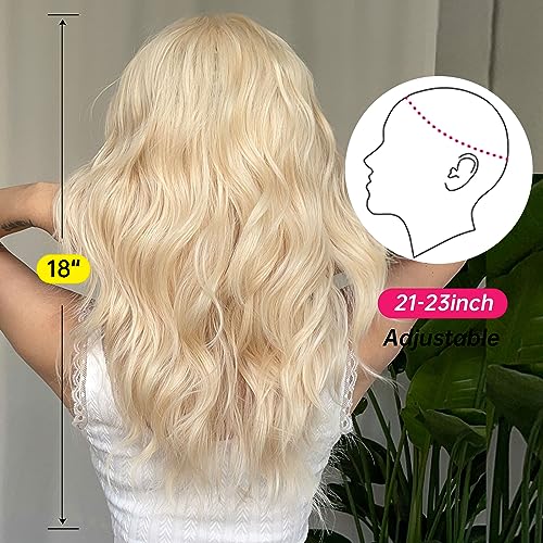 Heat Resistant Dark Blonde Wavy Wig for Women - Natural Looking Synthetic Hairpiece for Cosplay, Halloween & Daily Wear