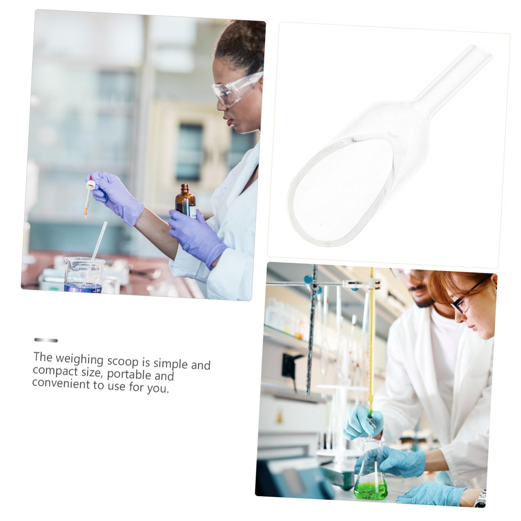Precision Glass Weighing Funnel 20x60mm - Compact Lab Weighing Spoon for Accurate Measurements | Essential Chemistry & Science Laboratory Equipment for Experiments & Research