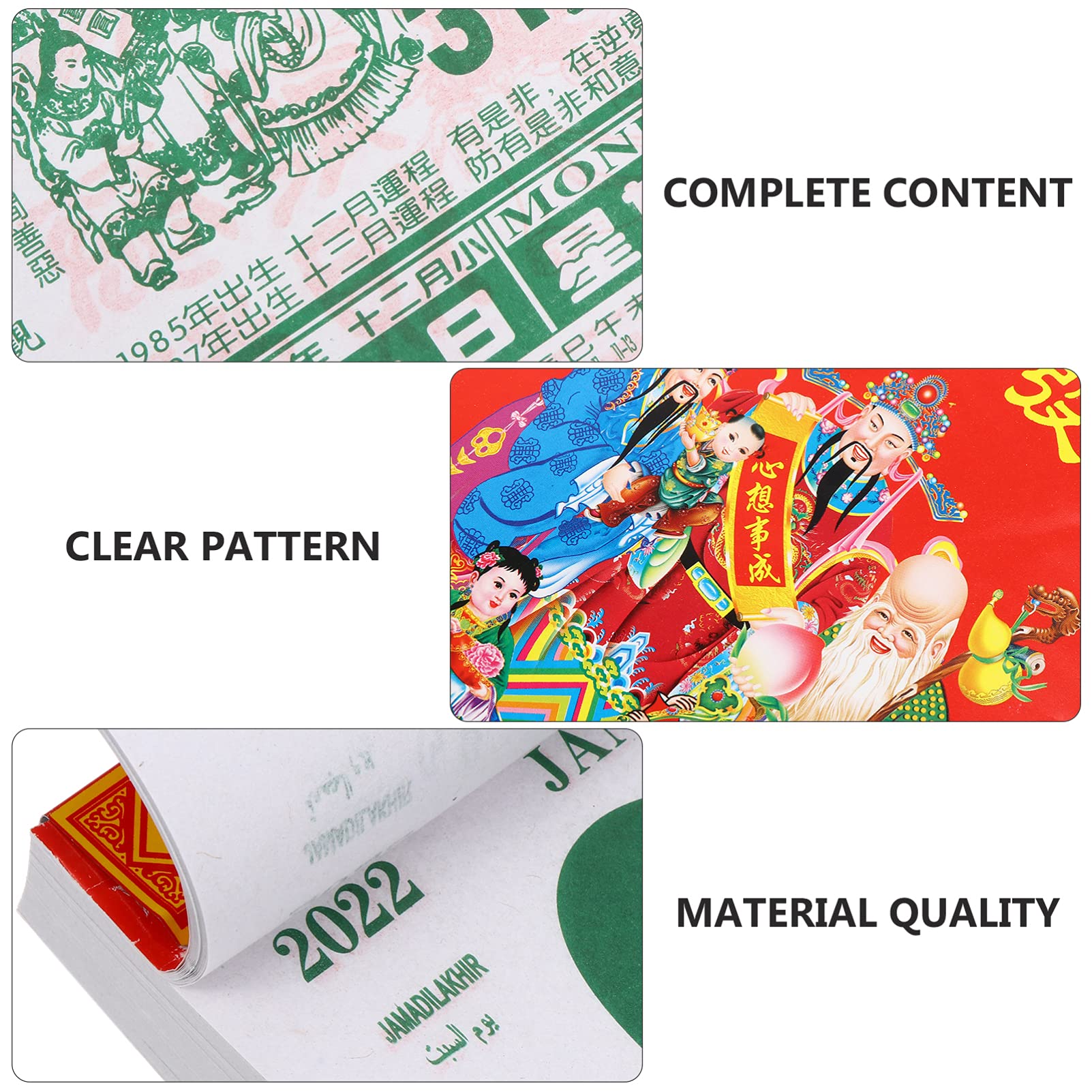 2022 Chinese New Year Wall Calendar - Year of The Tiger Calendar with Daily & Monthly Planner | Feng Shui Office Decor, Home Decoration & Gift for Lunar New Year | Perfect for Office, Living Room, Bedroom & Study Room