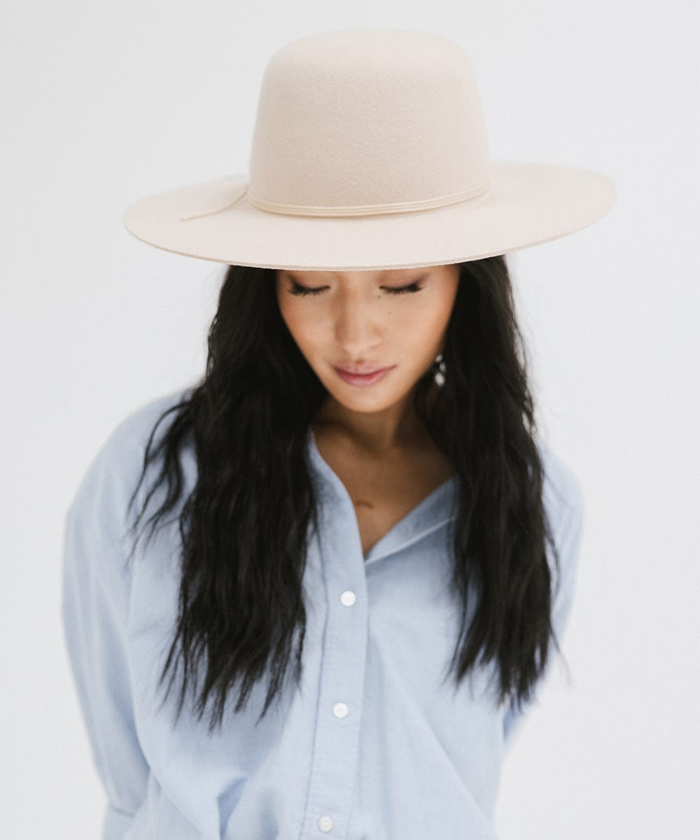 Rue Open Crown Hat - Stylish Summer Sun Hat for Women, Wide Brim Floppy Hat for Beach, Garden & Outdoor Activities