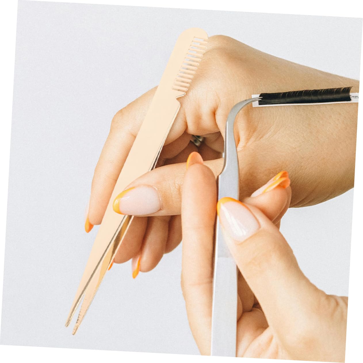 3pcs Stainless Steel Eyelash & Eyebrow Tweezers Set - Precision Lash Clamp, Comb Tweezers for Hair Removal, Makeup Application & Grooming - Perfect for Salon, Home Use & Travel Beauty Kit