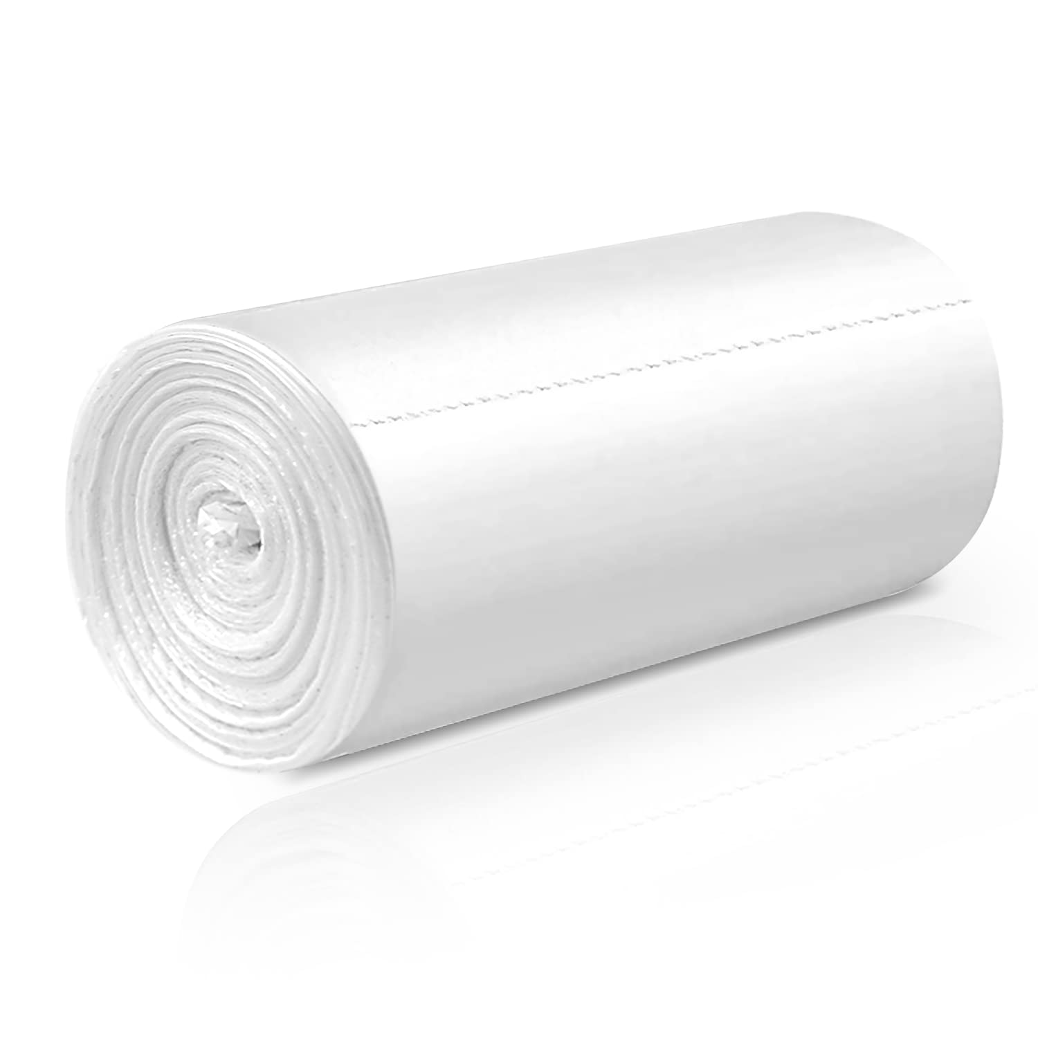 Waikas 4 Gallon Small Trash Bags - 80 Count Clear Plastic Garbage Bags for Bathroom, Bedroom, Car & Living Room | Perfect for Mini Trash Cans, Office Waste Bins & Home Use