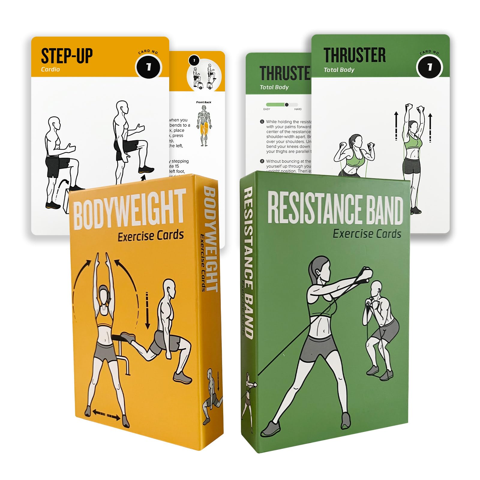 100 Bodyweight & Resistance Band Workout Cards - 5
