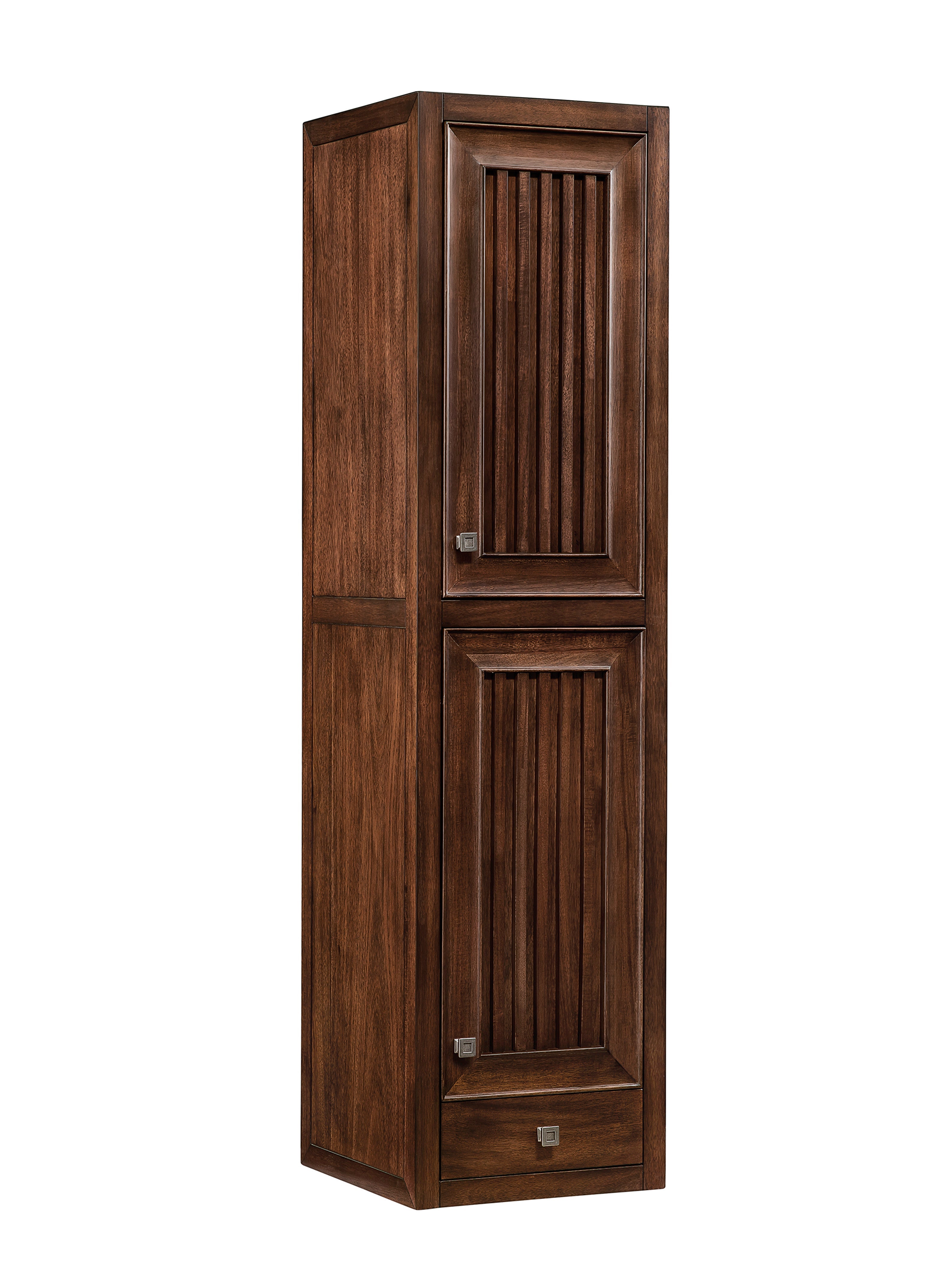 Athens 15 Tower Hutch - Right Side Mid-Century Acacia Wood Office Organizer | Perfect for Home Office & Study Room Storage