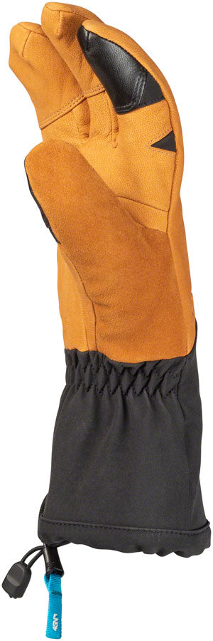 45NRTH 2023 Sturmfist 4 LTR Leather Gloves - Tan/Black Lobster Style, Small - Winter Cycling, Snowmobiling & Cold Weather Motorcycle Riding Gloves
