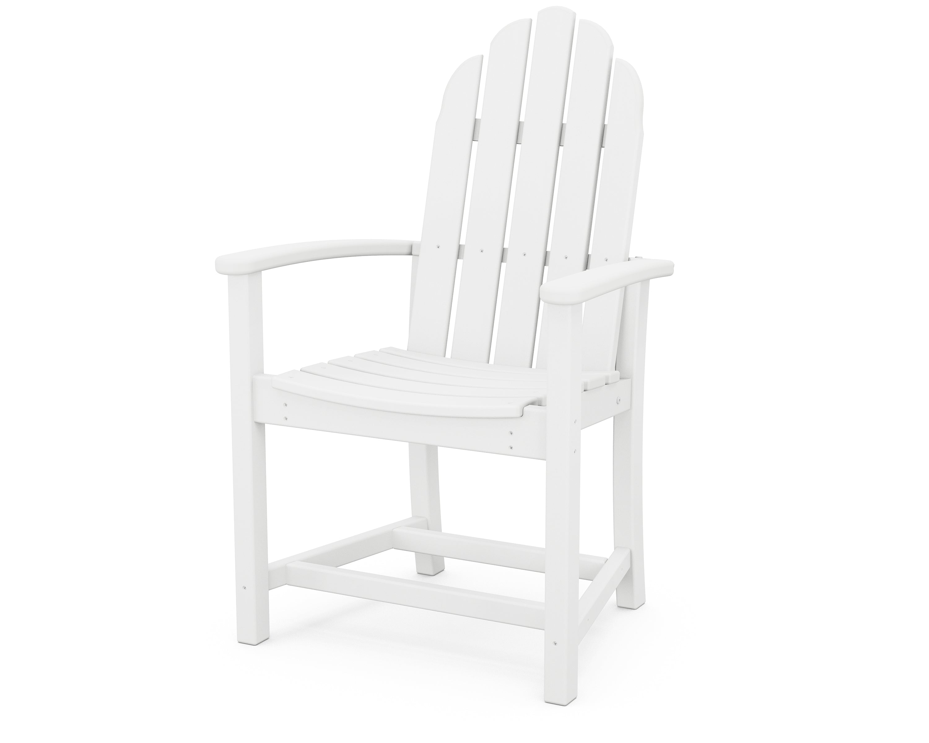 POLYWOOD Classic Adirondack Dining Chair - Weather-Resistant Outdoor Furniture for Patio, Garden & Poolside - Durable Recycled Plastic Material