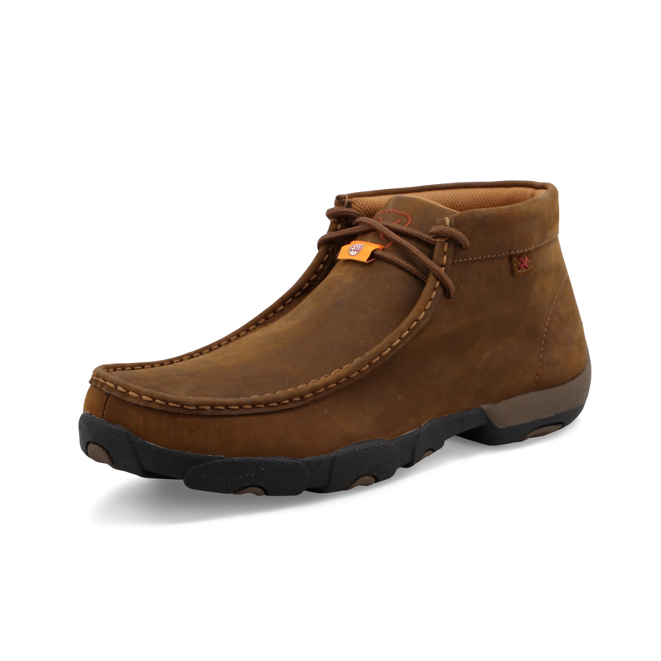 Twisted X Men's Work Chukka Driving Moc - Comfortable Moc Toe Work Boots for Outdoor, Casual & Driving | Durable Leather Shoes for Construction, Hiking & Everyday Wear
