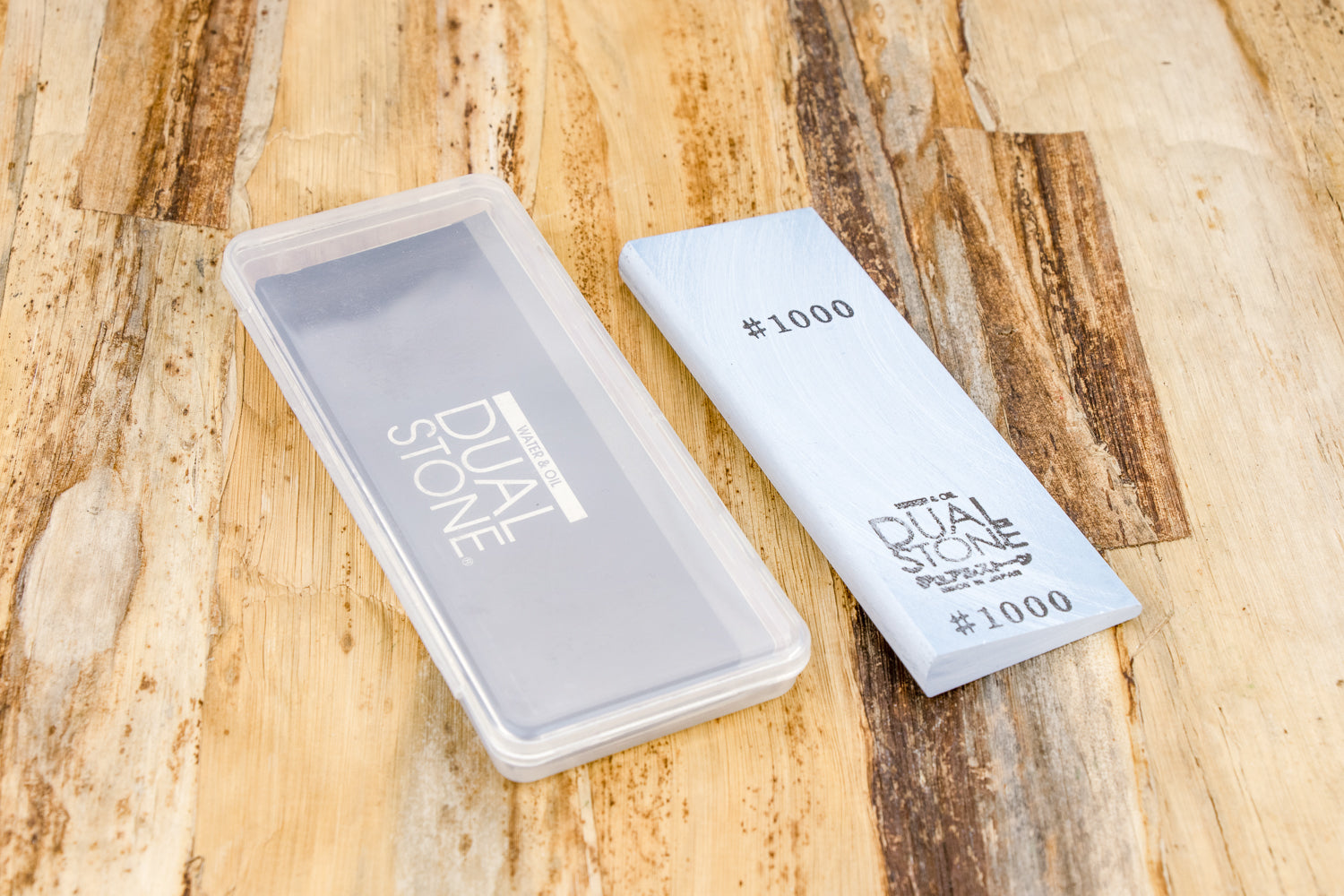 Suehiro 1000 Grit Dual Stone Whetstone - Professional Knife Sharpener for Kitchen, Hunting & Outdoor Use