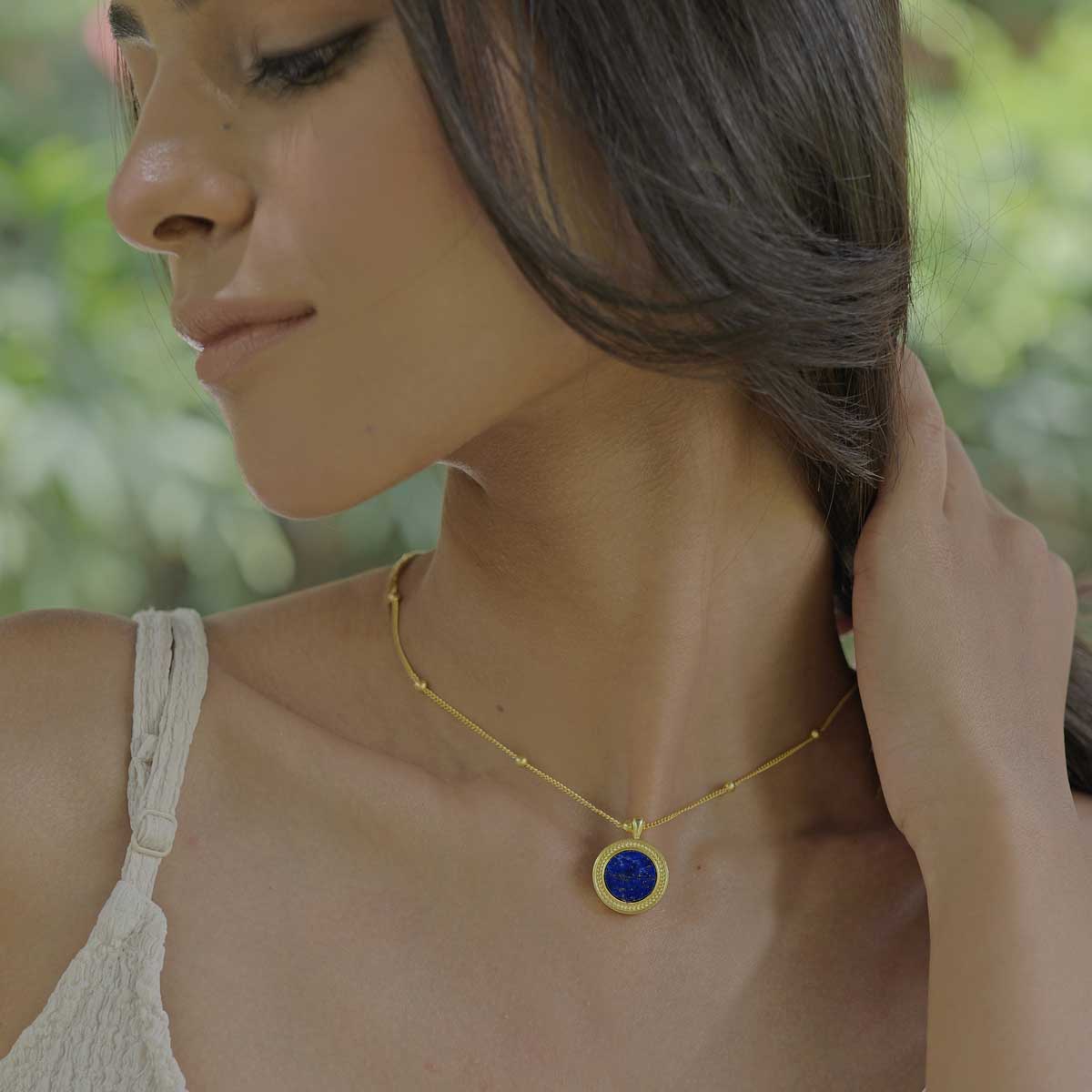 Lapis Lazuli Harmony Pendant Necklace & Stud Earrings Set - Spiritual Jewelry for Meditation, Yoga & Everyday Elegance