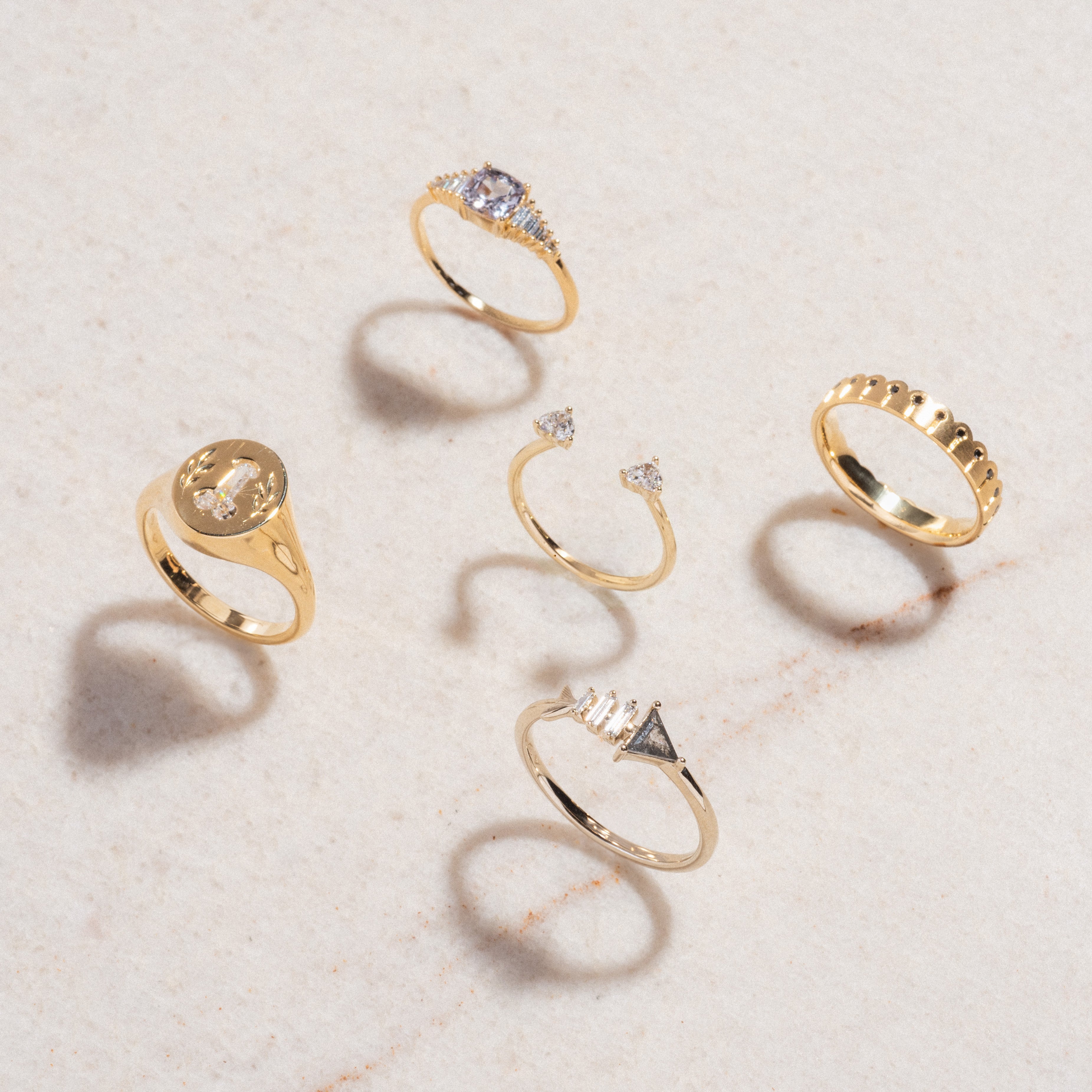 Open Wedding Band with Two Diamond Hearts - Elegant Diamond Heart Ring for Women, 14K Gold or Sterling Silver, Perfect for Engagement, Anniversary & Valentine's Day Gifts