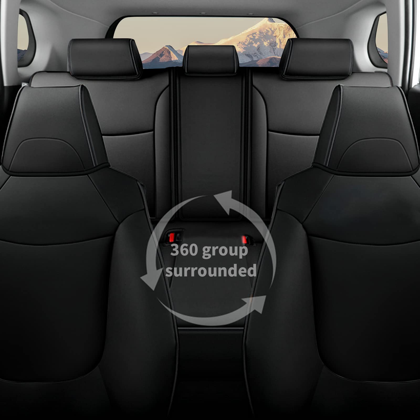AOMSAZTO Custom Fit Leather Seat Covers for Toyota Corolla 2020 2021 2022 (L, LE) - Full Set Black Car Seat Protectors | Premium Interior Upgrade for Daily Commute & Road Trips