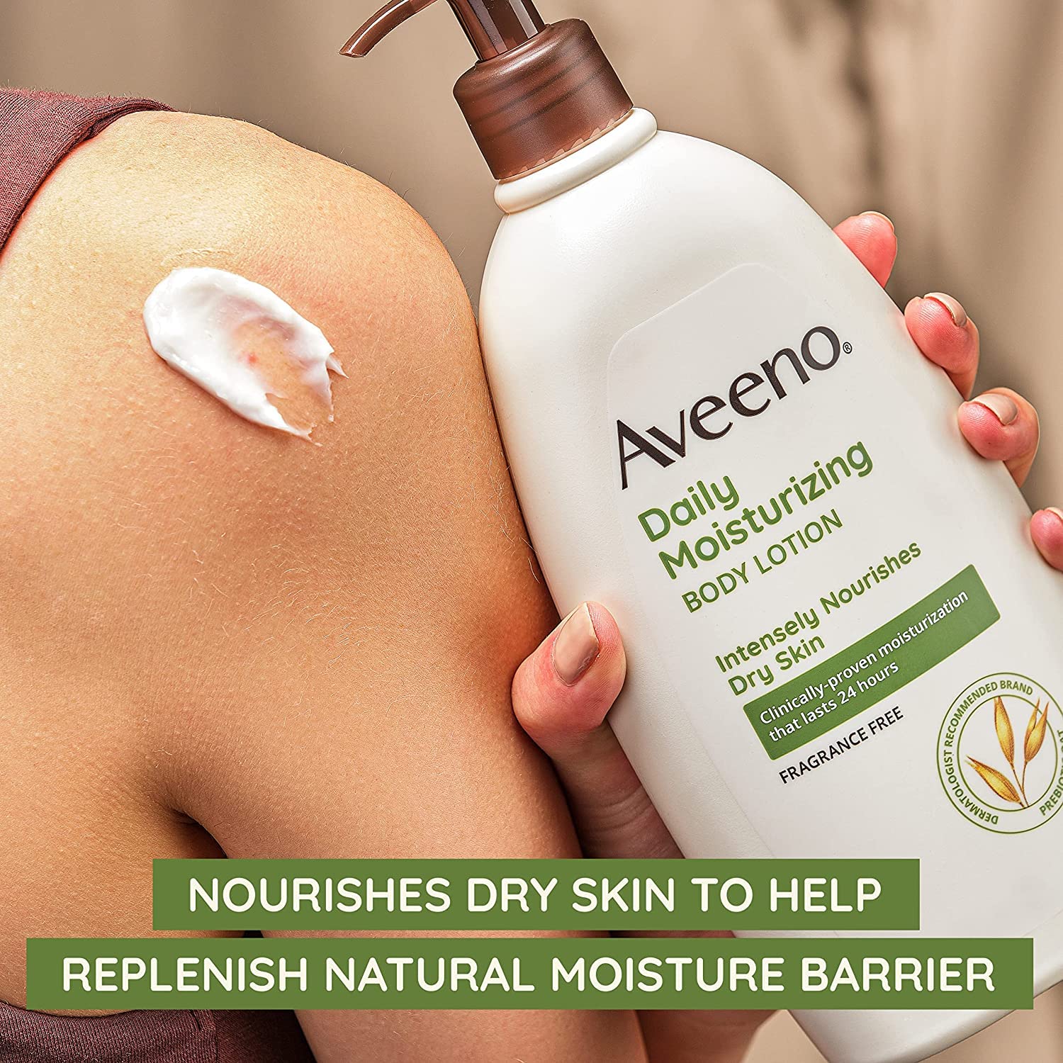 Aveeno Daily Moisturizing Lotion by Johnson & Johnson - Pack of 8 | Fragrance-Free, Hypoallergenic Body Lotion for Dry Skin | Perfect for Daily Hydration & Sensitive Skin Care