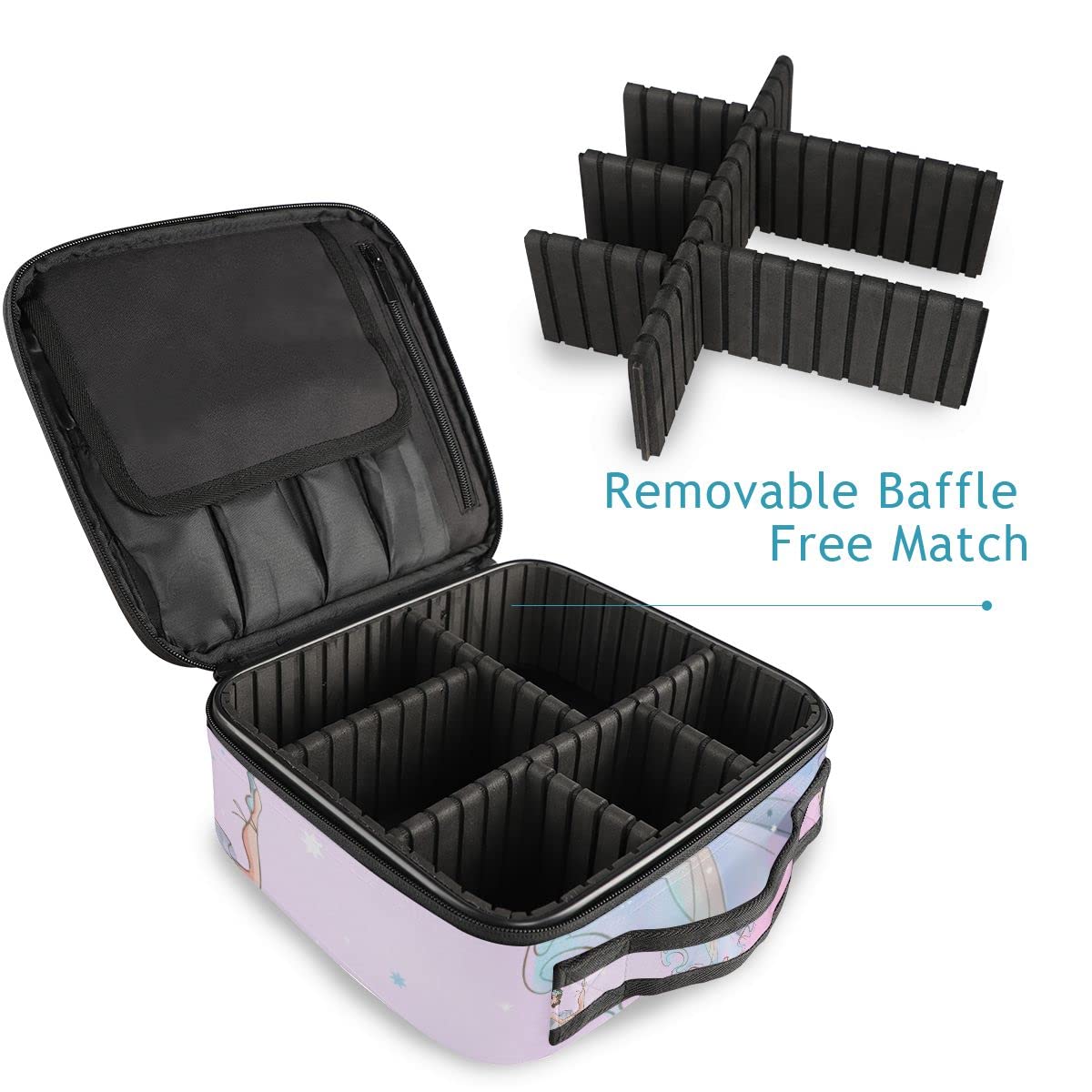 GAIREG Magic Seal Fantasy Symbols Travel Makeup Bag - Waterproof Train Case & Portable Cosmetic Organizer for Ballerinas & Princesses | Perfect for Travel, Dance Recitals & Gift Giving