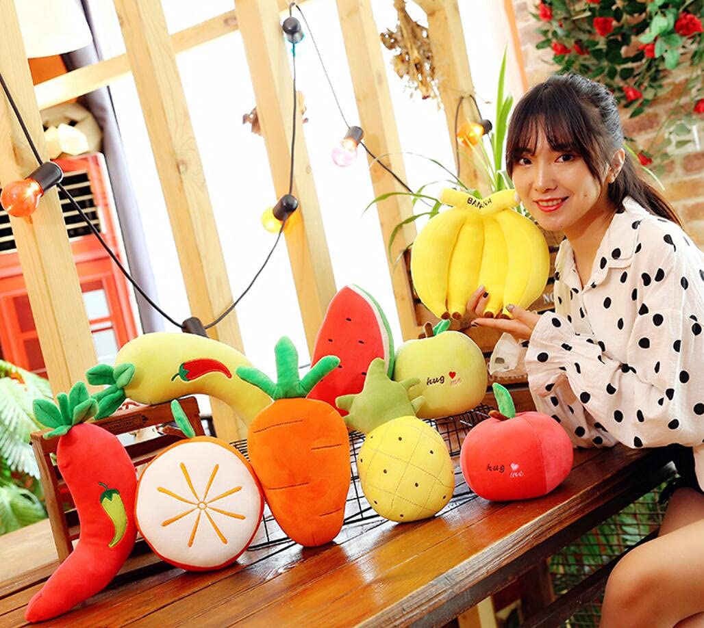 Adorable Rabbit Plush Toy with Assorted Fruits & Vegetables - Soft Stuffed Animal (Apple Design) for Kids' Playroom, Nursery Decor, and Gift Giving