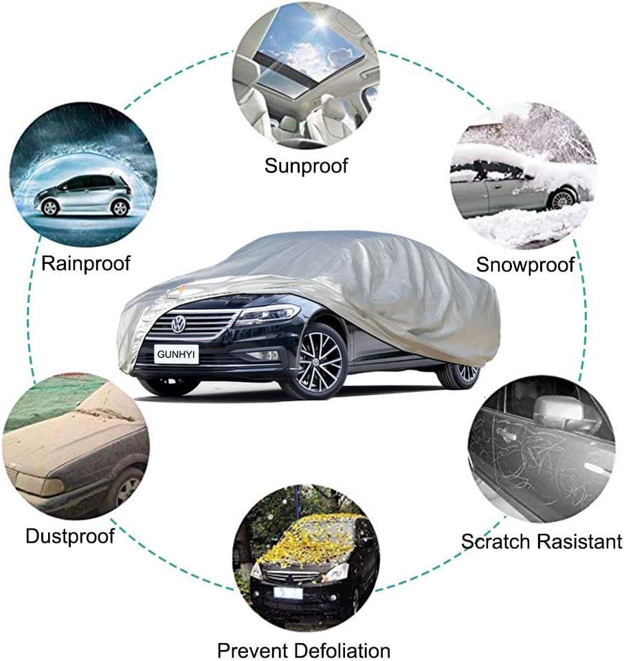 Waterproof Car Cover for Dodge Charger 2006-2023 - 5-Layer All-Weather Protection Against Snow, Wind, Rain, Ice & UV Rays | Perfect for Outdoor Parking, Winter Storage & Vehicle Protection