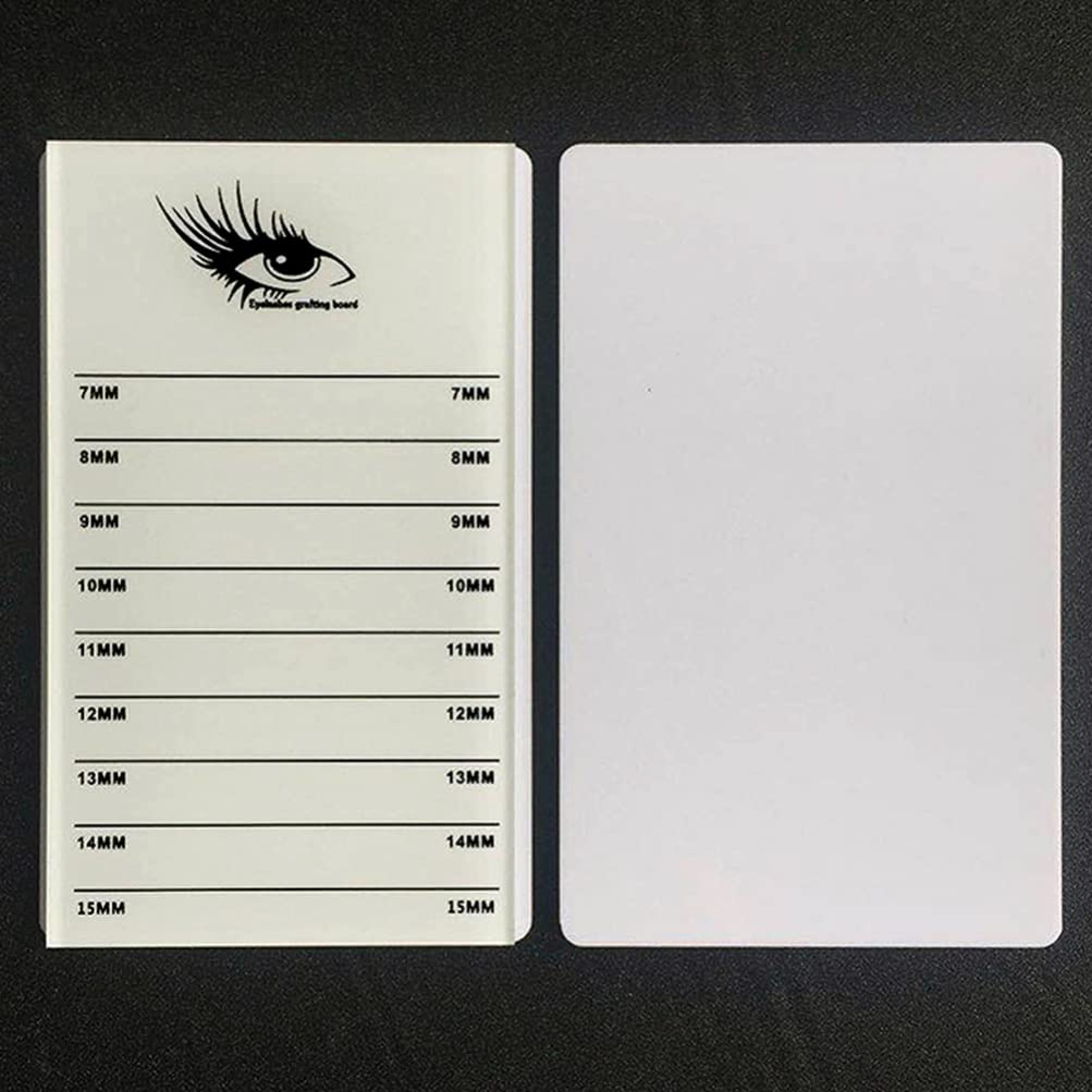 Beaupretty 2 Pcs False Eyelash Scale Plate - Professional Eyelash Extension Stand & Display Board for Lash Artists - Double Row Lash Grafting Tool for Salon & Home Use - Perfect for Eyelash Extension Practice & Beauty Salon Supplies
