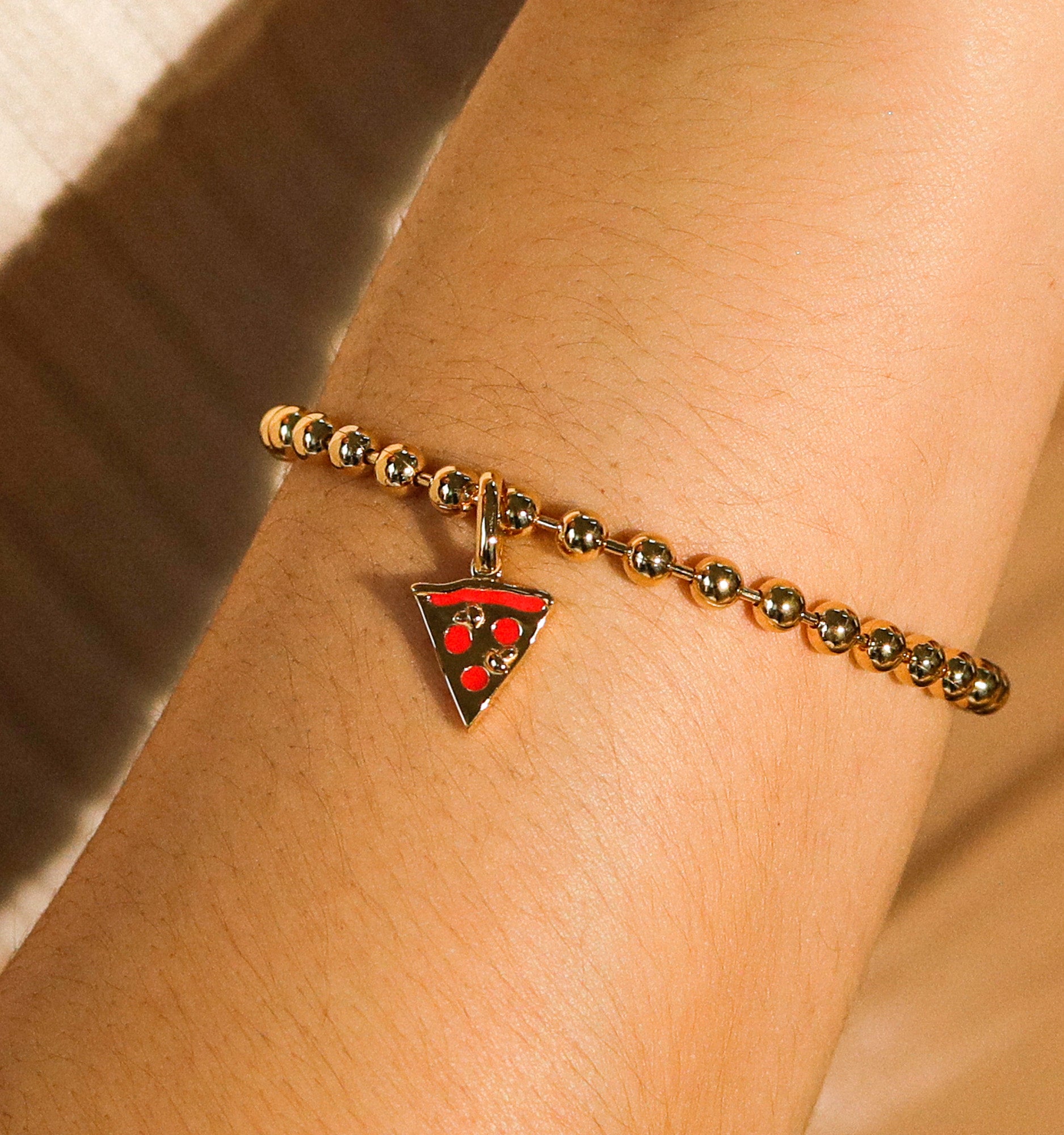 Pizza Charm Bracelet - Cute Pizza Jewelry for Women & Girls - Perfect for Pizza Lovers, Birthday Gifts & Casual Wear