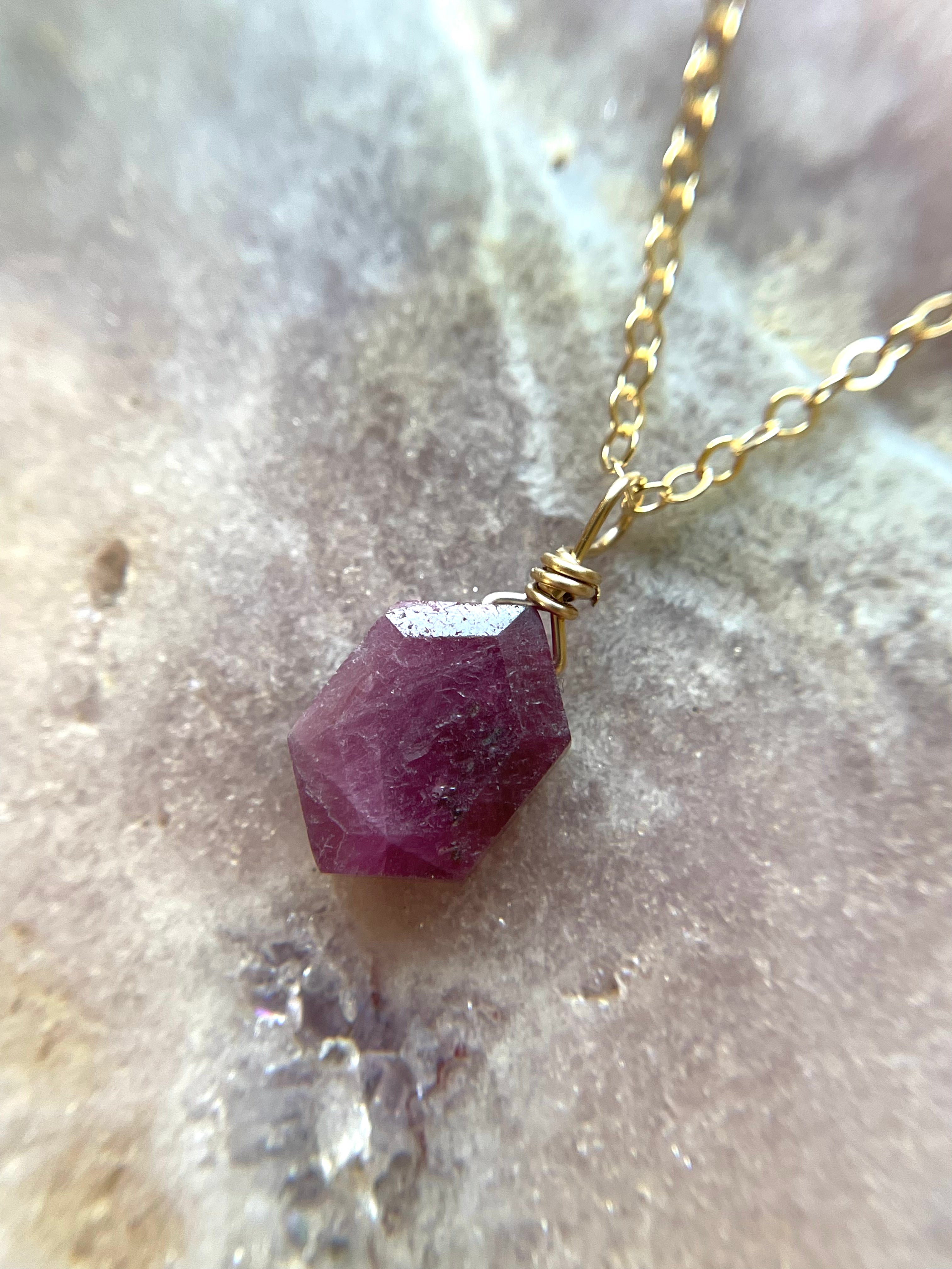 Elegant Ruby Pendant Necklace - July Birthstone Jewelry for Women | Perfect Gift for Birthday, Anniversary & Special Occasions