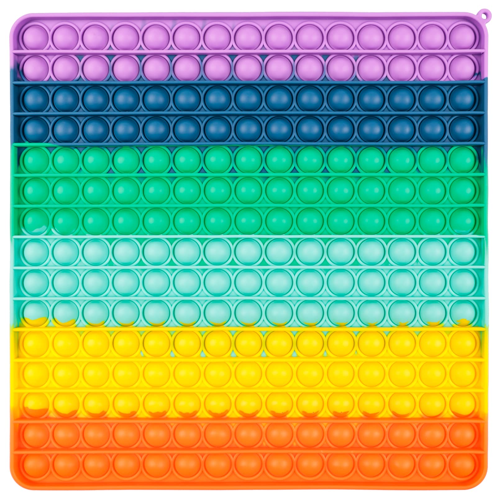 Jumbo Giant Pop Fidget Toy - 225 Bubbles Stress Relief Sensory Popper for Kids & Adults, Autism & Special Needs, Tie Dye Rainbow - Perfect for Anxiety Relief, Classroom Focus & Office Stress Management