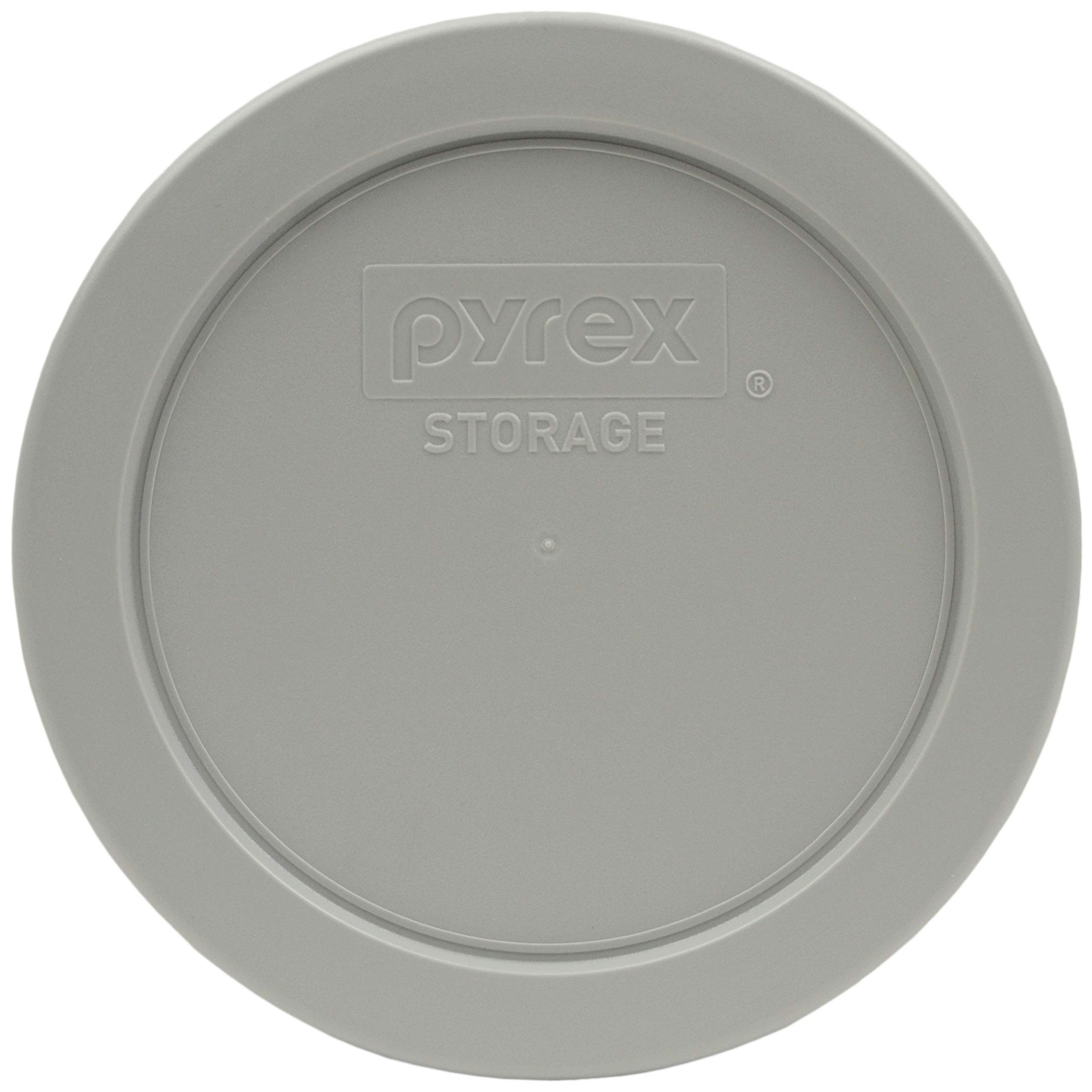 Pyrex 7200-PC Jet Gray Round Plastic Food Storage Replacement Lid - Made in USA - Perfect for Meal Prep, Leftovers & Pantry Organization