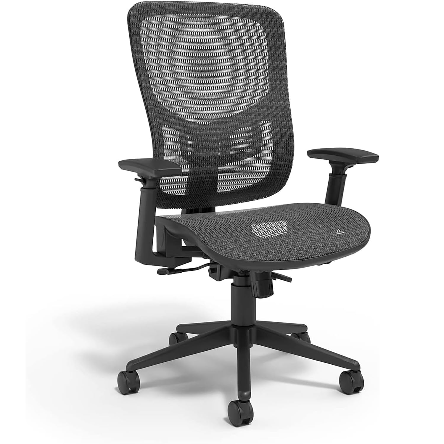 Ergonomic Mesh Swivel Office Chair with Adjustable Height, Armrests & Lumbar Support - Breathable Kroy Fabric for All-Day Comfort - Ideal for Home Office, Gaming & Computer Workstations