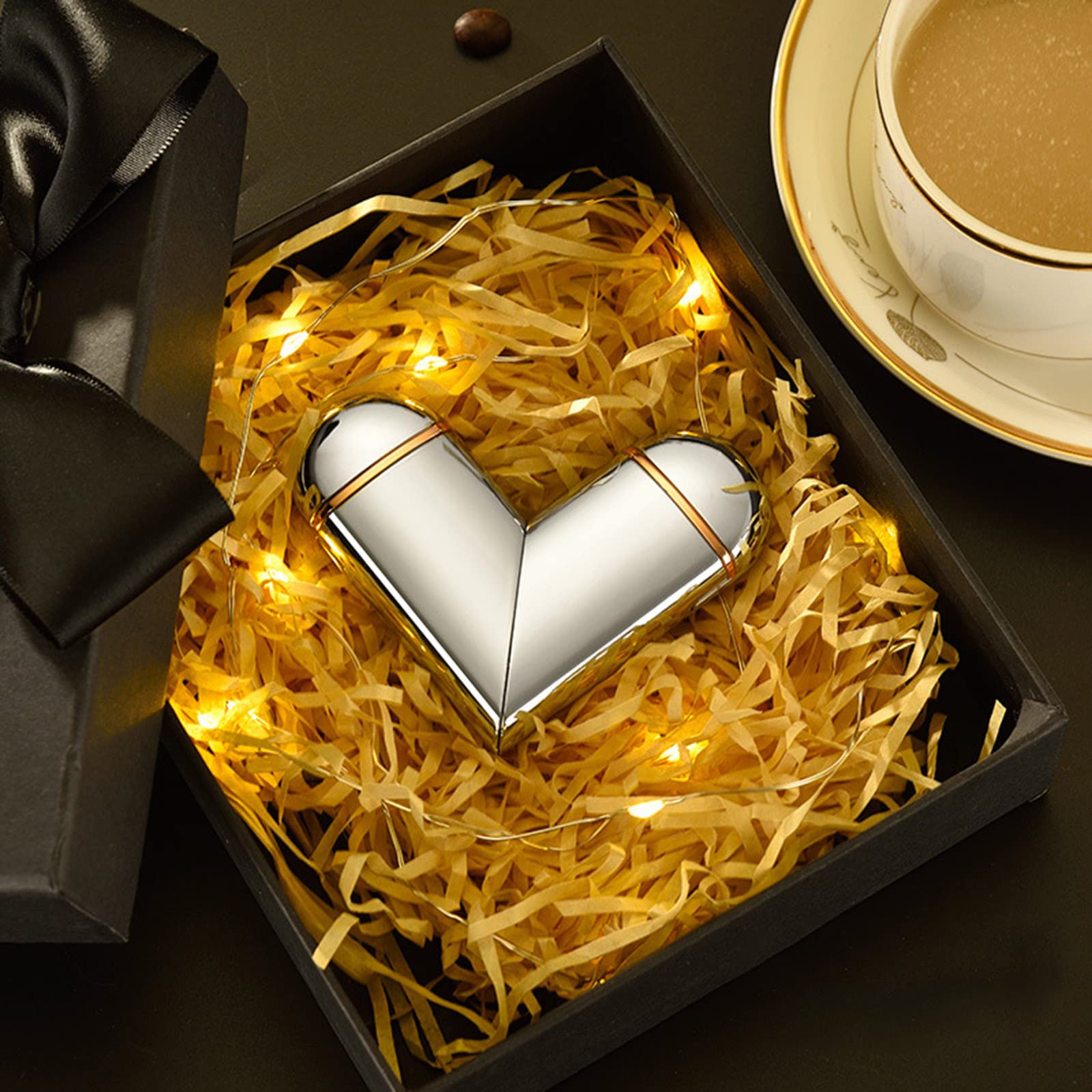 Rechargeable USB Plasma Lighter - Windproof Electric Arc Lighter for Candles, Camping & Outdoor Use | Perfect Valentine's Day Gift for Couples (Silver)