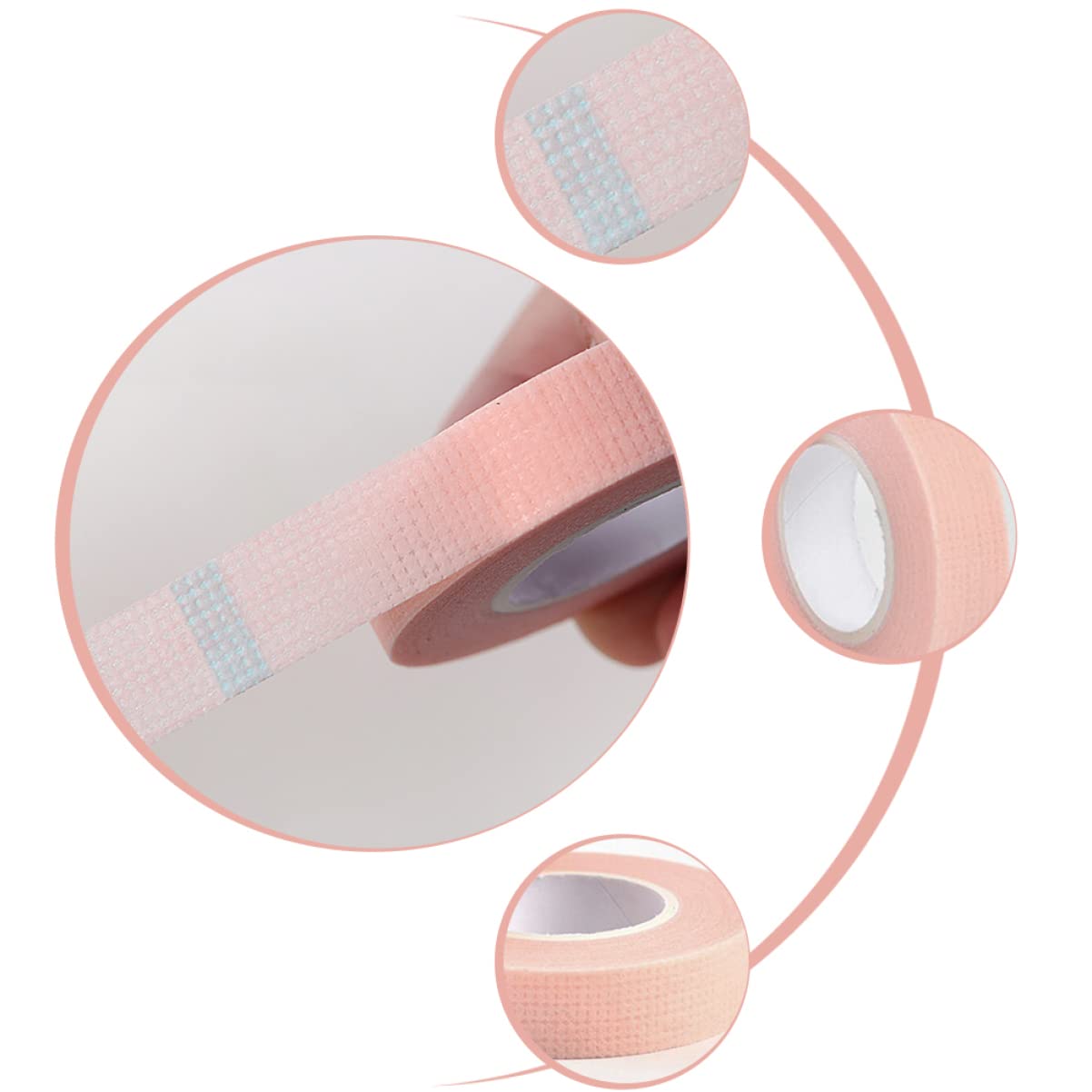 FRCOLOR 7 Rolls Eyelash Extension Tape - Breathable Non-Woven Lash Adhesive Strips with Holes for Professional & DIY Eyelash Grafting | Perfect for Salon, Home Use & Makeup Artists