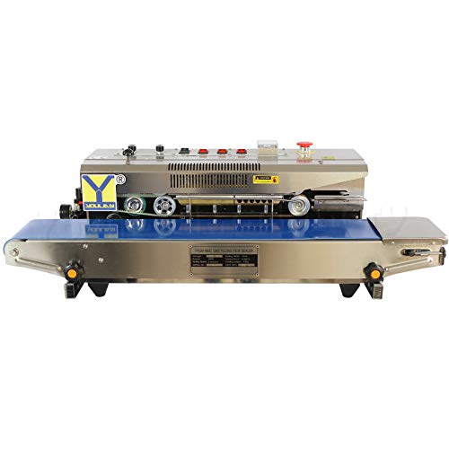 YOULIAN Nitrogen Flushing Continuous Band Sealing Machine - Horizontal Type for Food Packaging | Extend Shelf Life | Perfect for Snacks, Coffee & Dry Goods Preservation