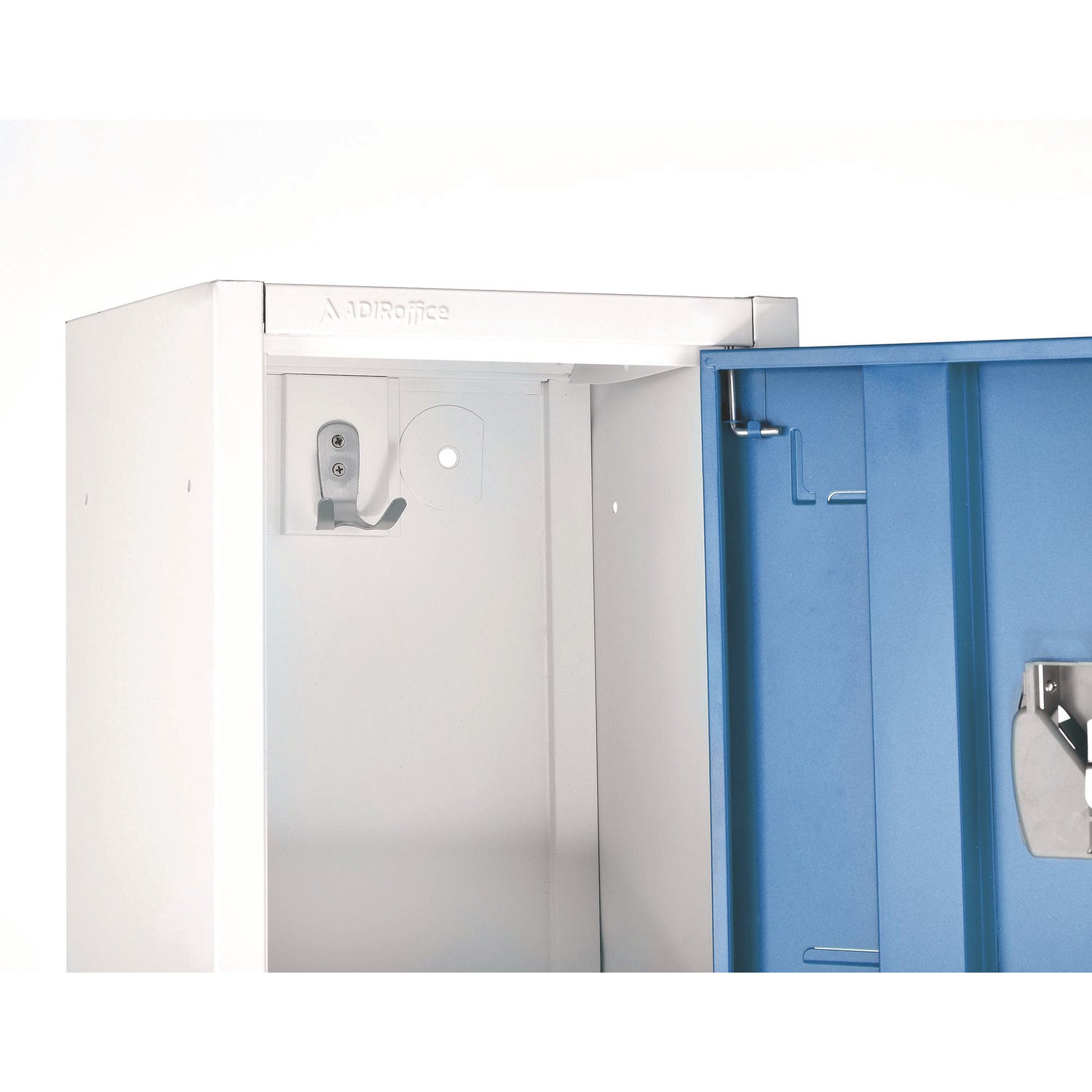 Steel Storage Locker with 2 Compartments - 12x12x72 Inches, Blue - Heavy-Duty School, Gym & Office Locker for Secure Storage