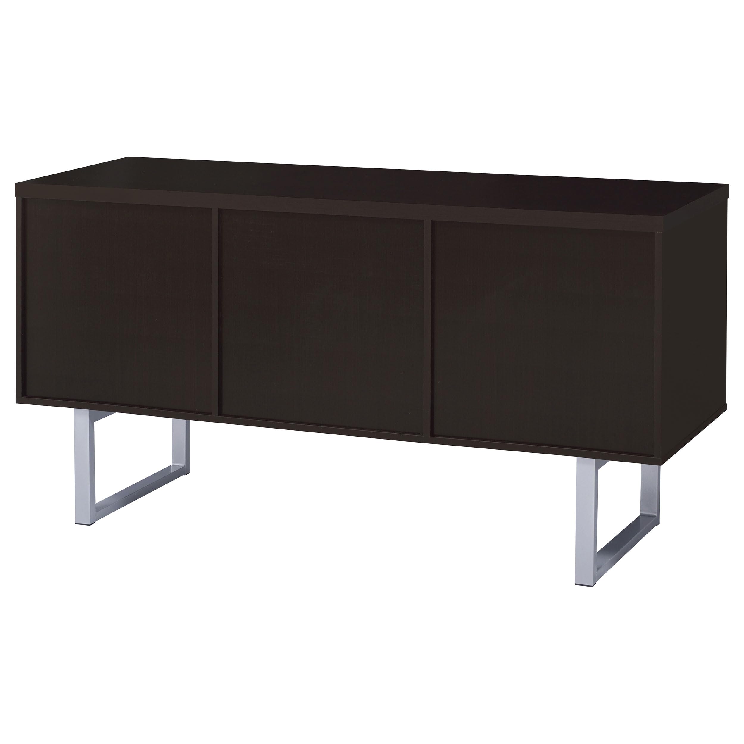 Coaster Home Furnishings Lawtey 5-Drawer Credenza with Adjustable Shelf in Cappuccino Finish - Perfect for Living Room Storage, Home Office Organization & Bedroom Furniture