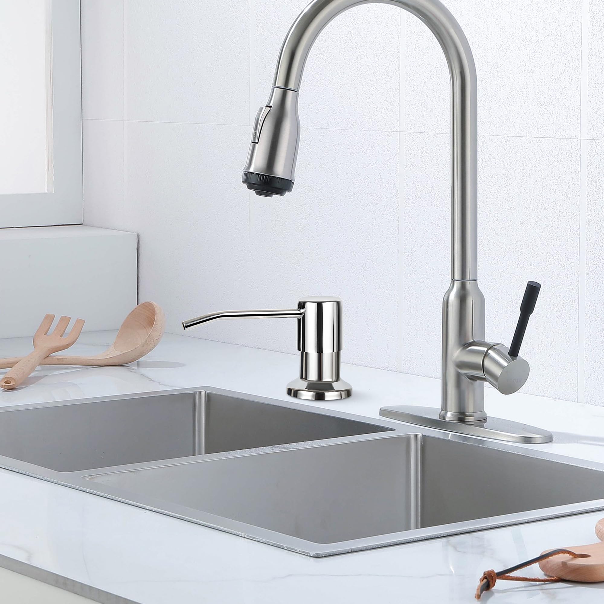 Stainless Steel Kitchen Soap Dispenser with 47