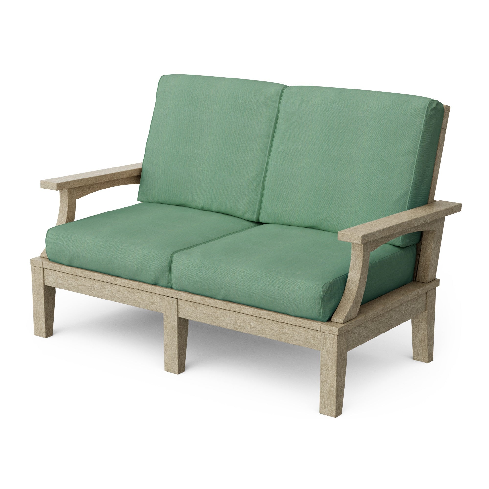 Heritage Deep Seating Love Seat Cushioned Sofa - Outdoor Patio Furniture for Garden, Poolside & Backyard Relaxation