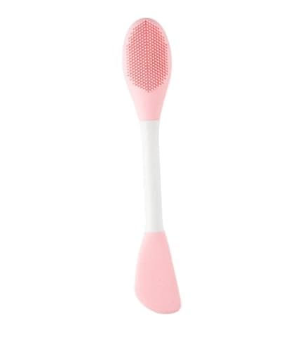 **Double-Ended Silicone Face Mask Brush for Mud, Clay & Charcoal Masks - Soft Makeup Applicator for Cream & Lotion - Perfect for Spa, DIY Skincare & At-Home Facials (1-Pack)**