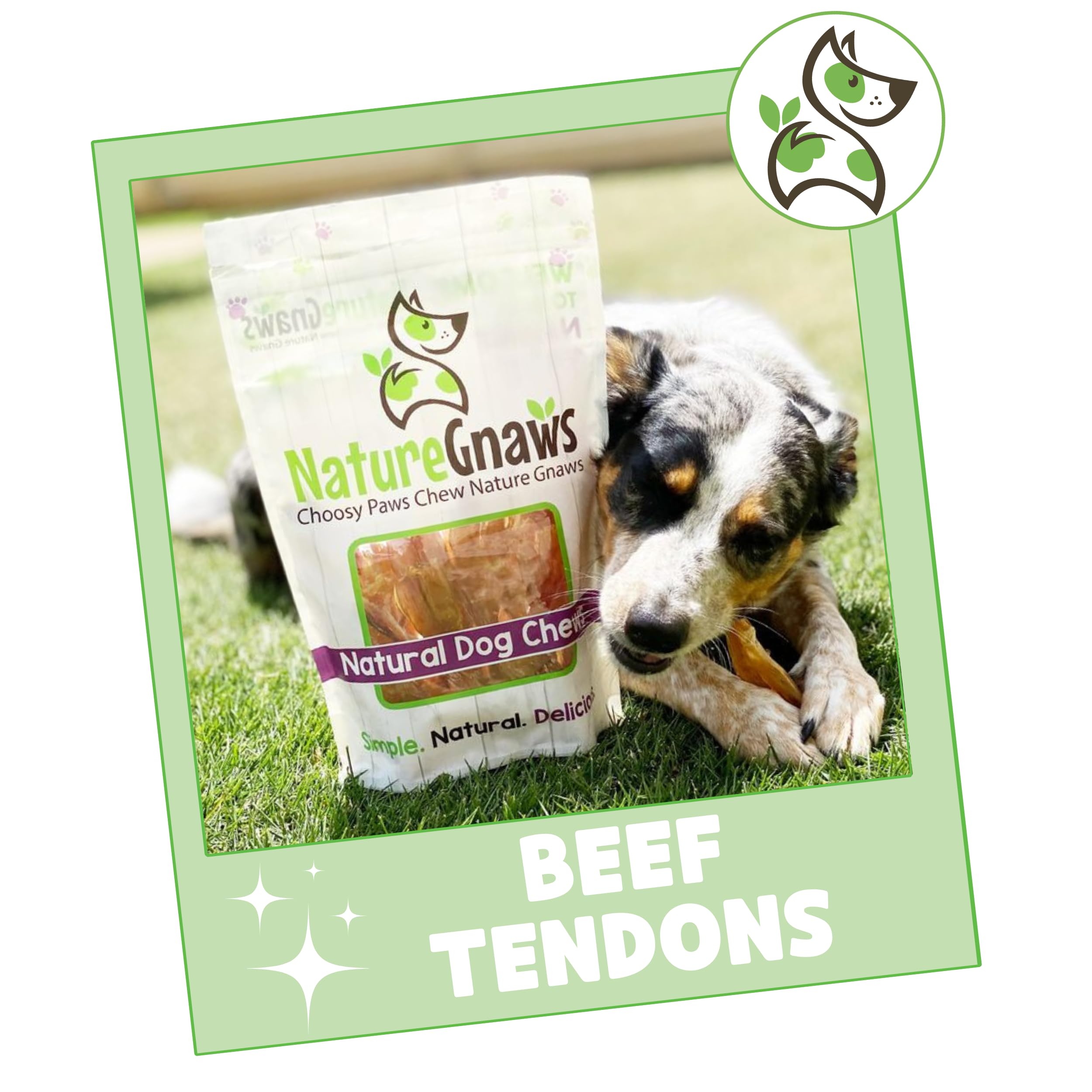 Natural Beef Tendon Dog Chews - 4-5 Inch Rawhide-Free Treats for Small & Medium Dogs (12 Count) | Long-Lasting Dental Chews | High-Protein Training Snacks for Puppies & Adult Dogs | Perfect for Crate Training, Teething Relief & Anxiety Soothing