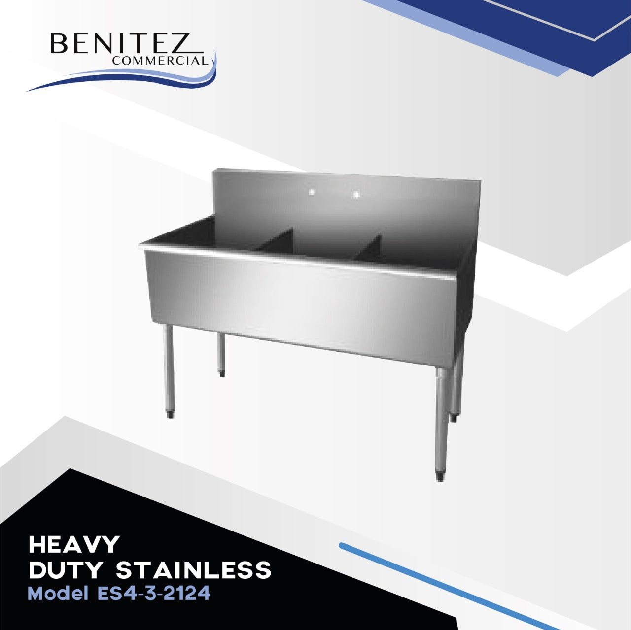 Heavy Duty Stainless Steel ES4-3-2124 Commercial Grade Kitchen Equipment for Restaurants & Catering Services