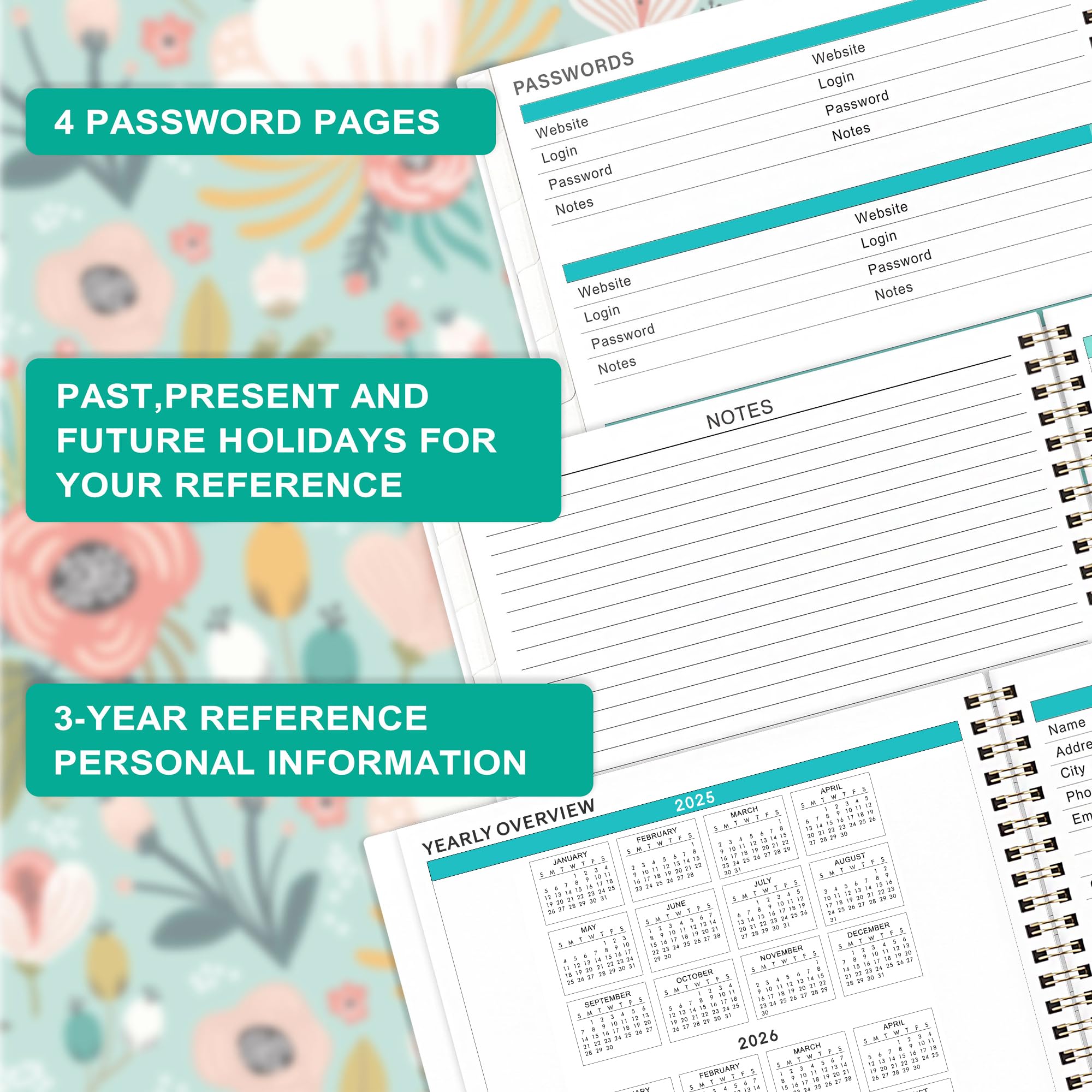 2025-2026 Monthly Planner | 18-Month Calendar Organizer from July 2025 to December 2026 | 8.5