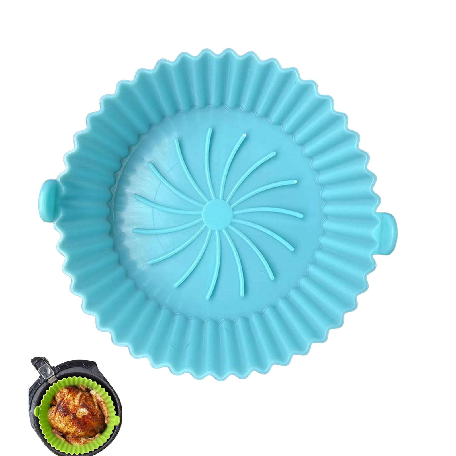 Xiaoling Reusable Silicone Air Fryer Basket - Non-Stick Oven Insert Bowl, Parchment Paper Replacement for Air Fryers | Perfect for Healthy Cooking, Meal Prep & Family Snacks