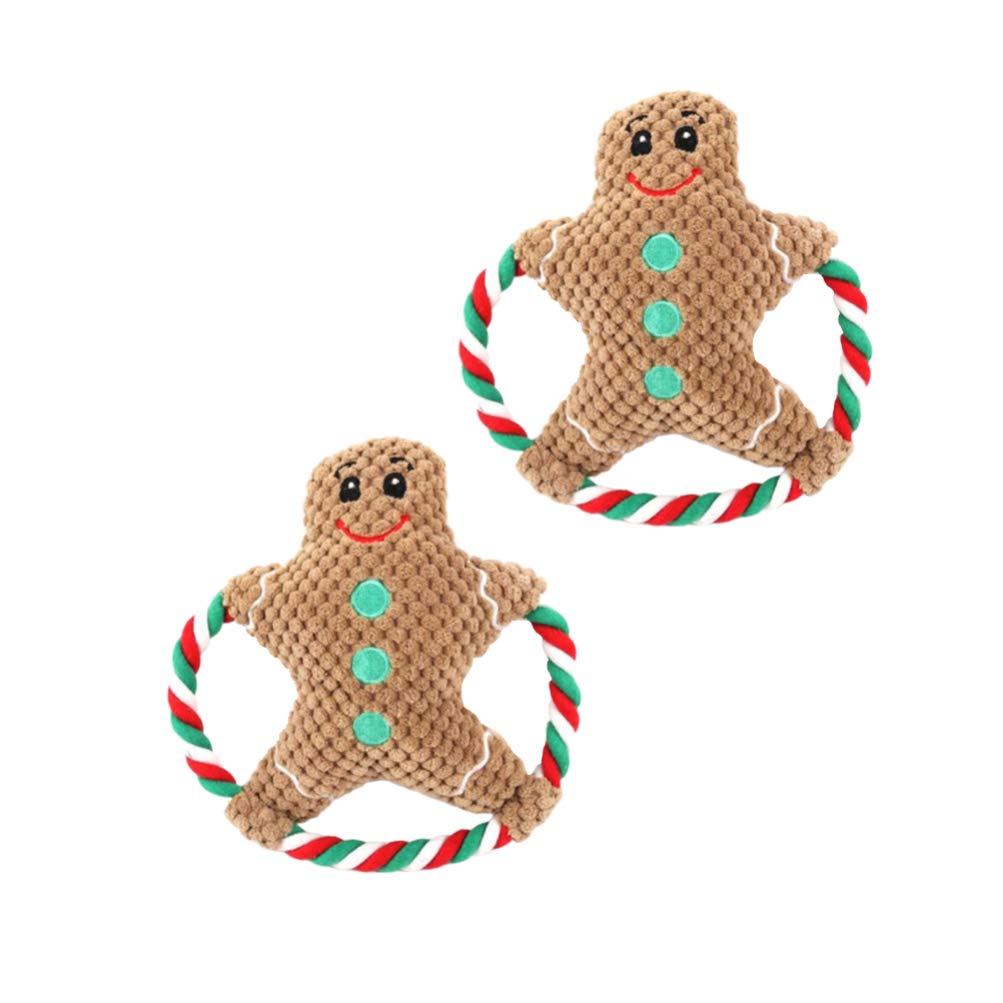 **Amosfun Christmas Santa Squeaky Dog Toys - Durable Chew & Bite-Proof Interactive Pet Toys for Small & Large Dogs - Fun Holiday Playtime & Training Reward**