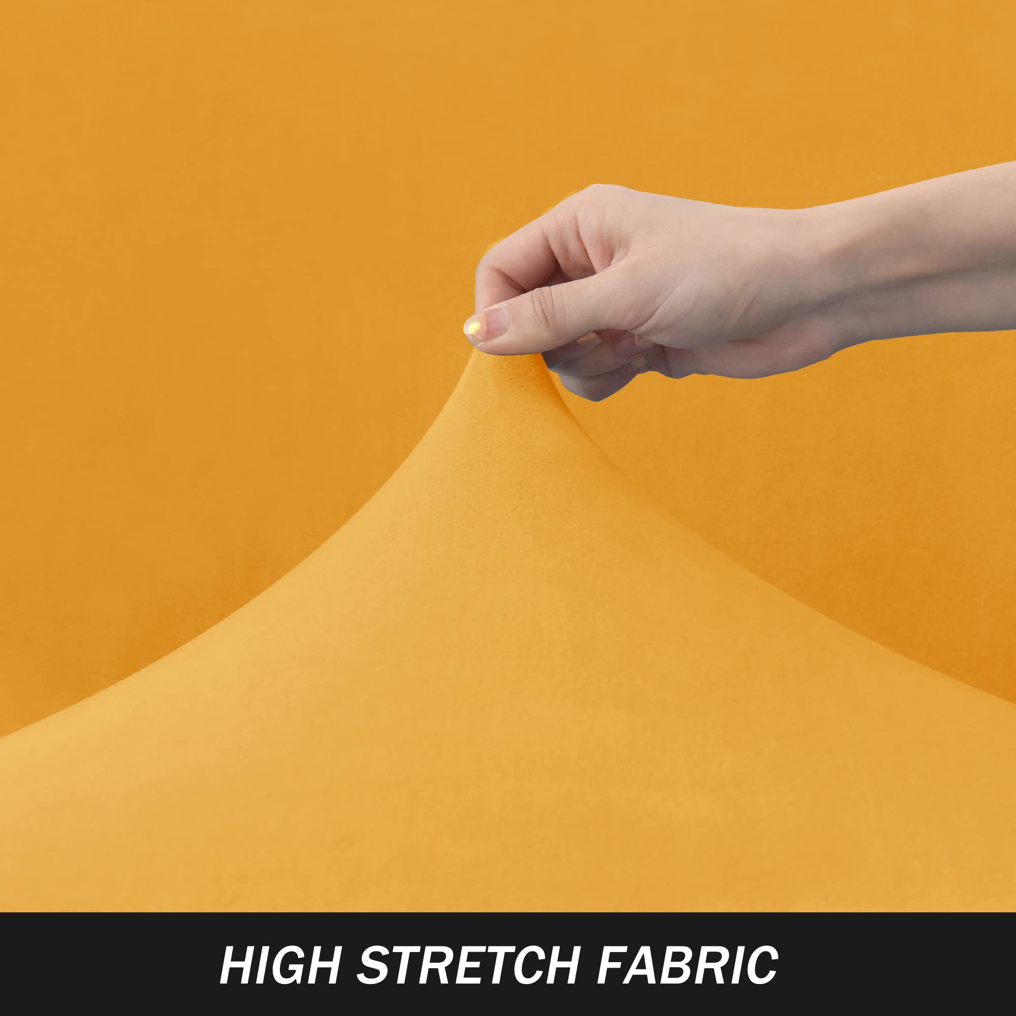 Stretch Sofa Slipcover - Ultra Soft Velvet Couch Cover for Pets & Kids, Furniture Protector (Gold, Small) | Perfect for Living Room, Sectional Sofas & Home Decor