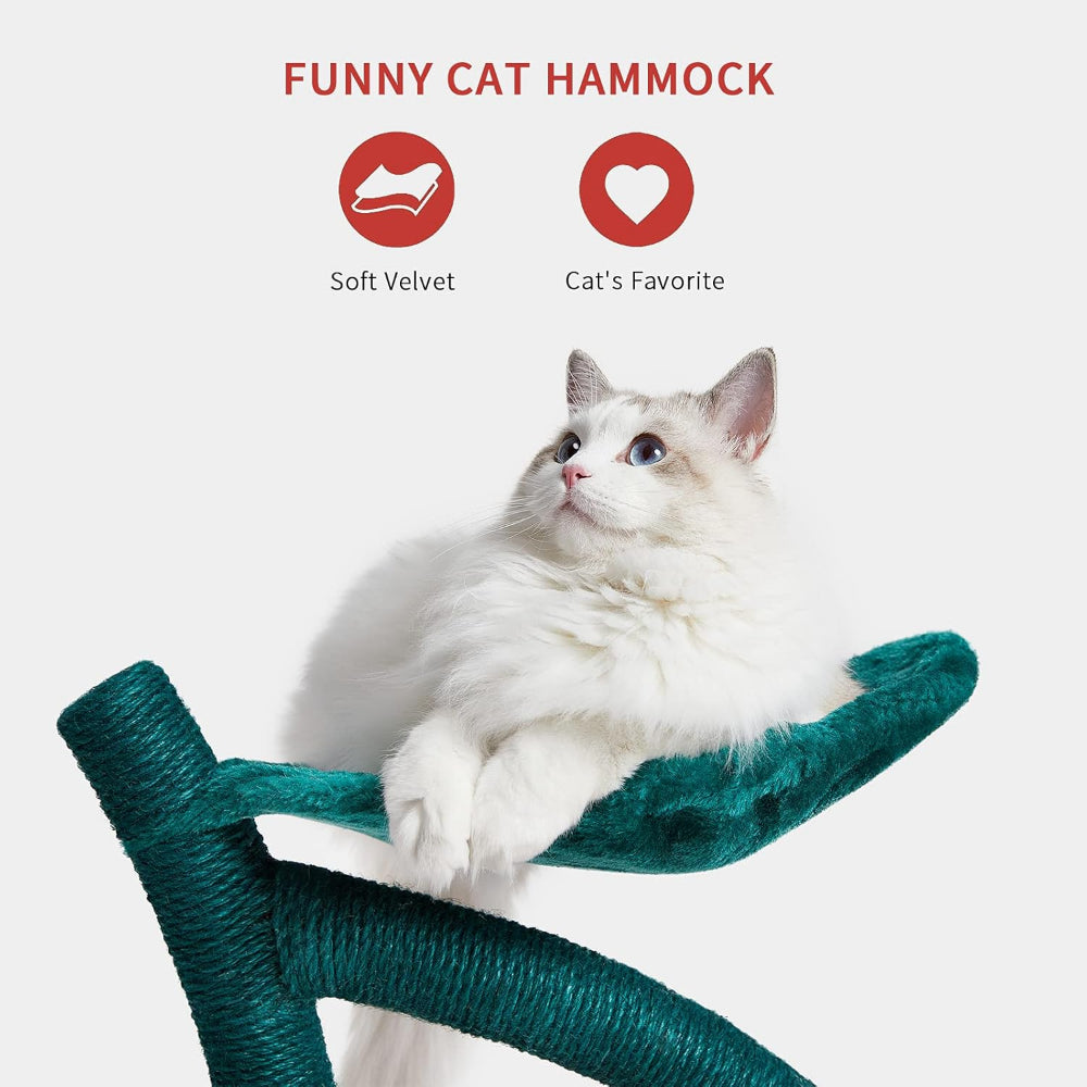 Premium Cat Climbing Tower with Scratching Posts - Sturdy Wooden Cat Tree for Indoor Kittens - Perfect for Play, Exercise & Napping in Living Rooms & Bedrooms
