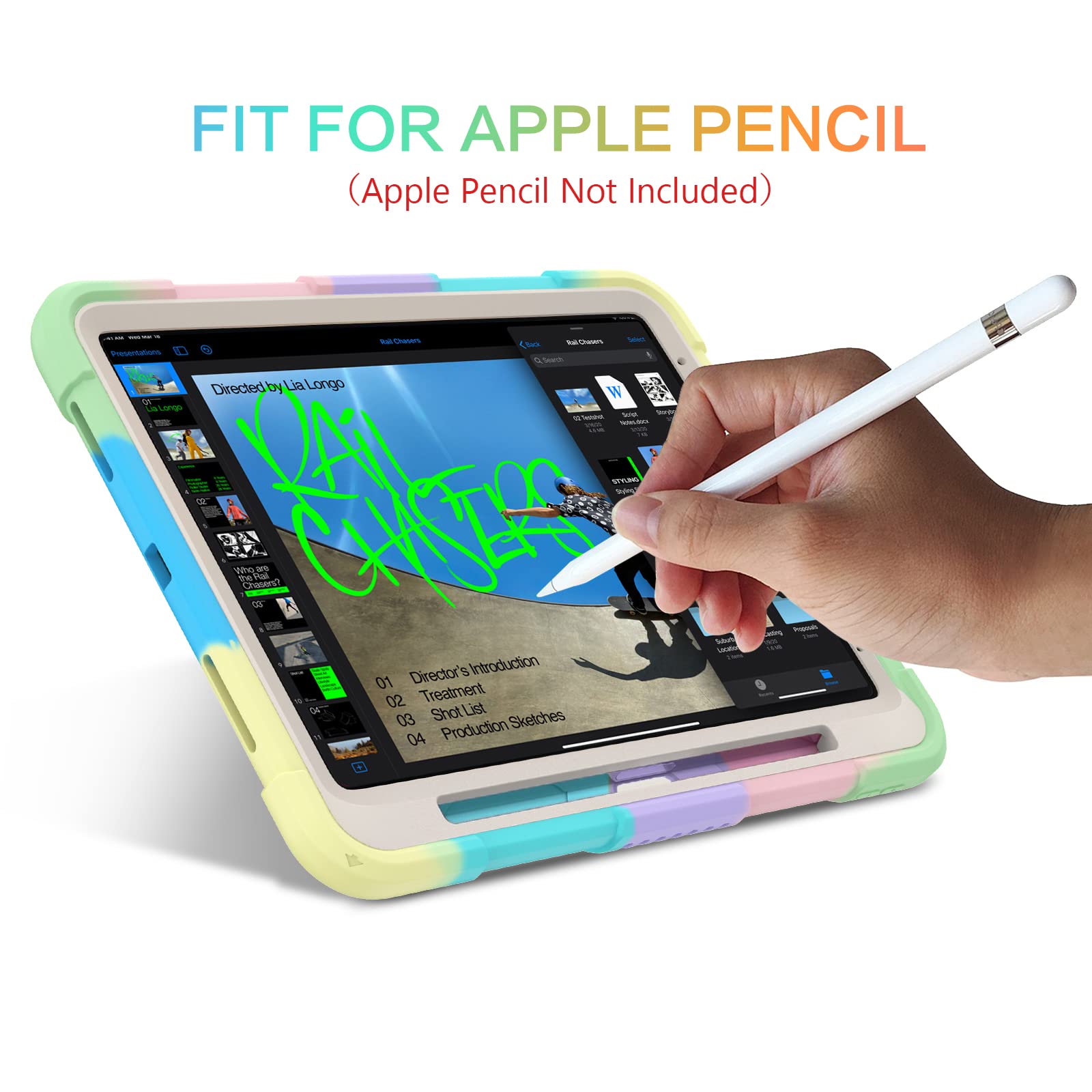 BENTOBEN Heavy Duty Rugged iPad Pro 11 Case & iPad Air 5th/4th Gen Case - 2-in-1 Protective Cover with Pencil Holder for Women, Girls & Kids (Green) - Perfect for School, Work & Outdoor Adventures